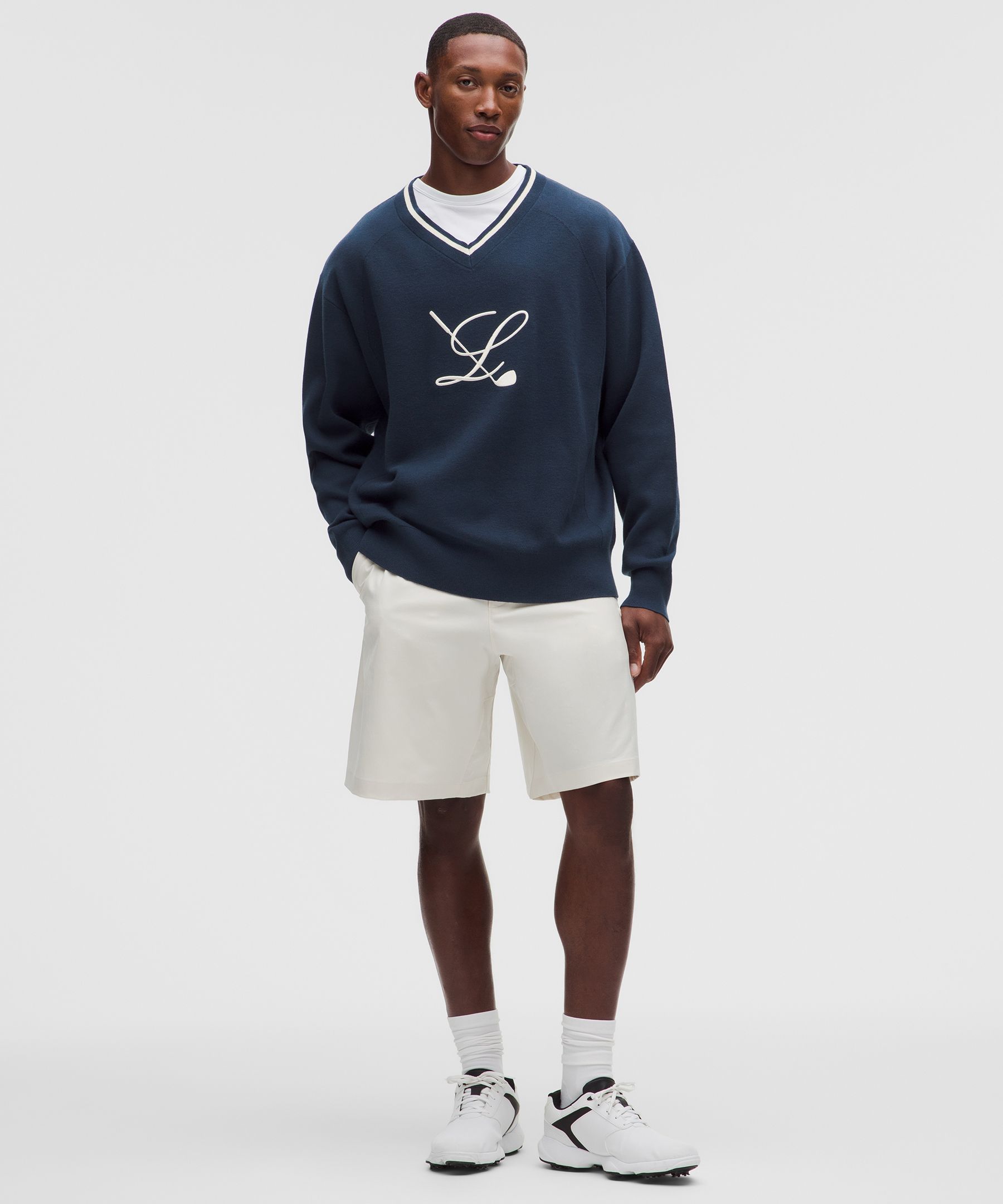Knit V-Neck Golf Sweater *Golf L