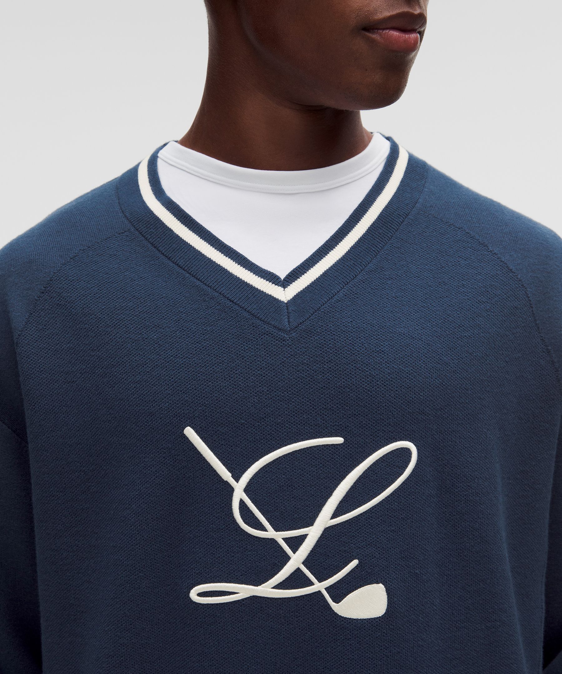 Knit V-Neck Golf Sweater *Golf L
