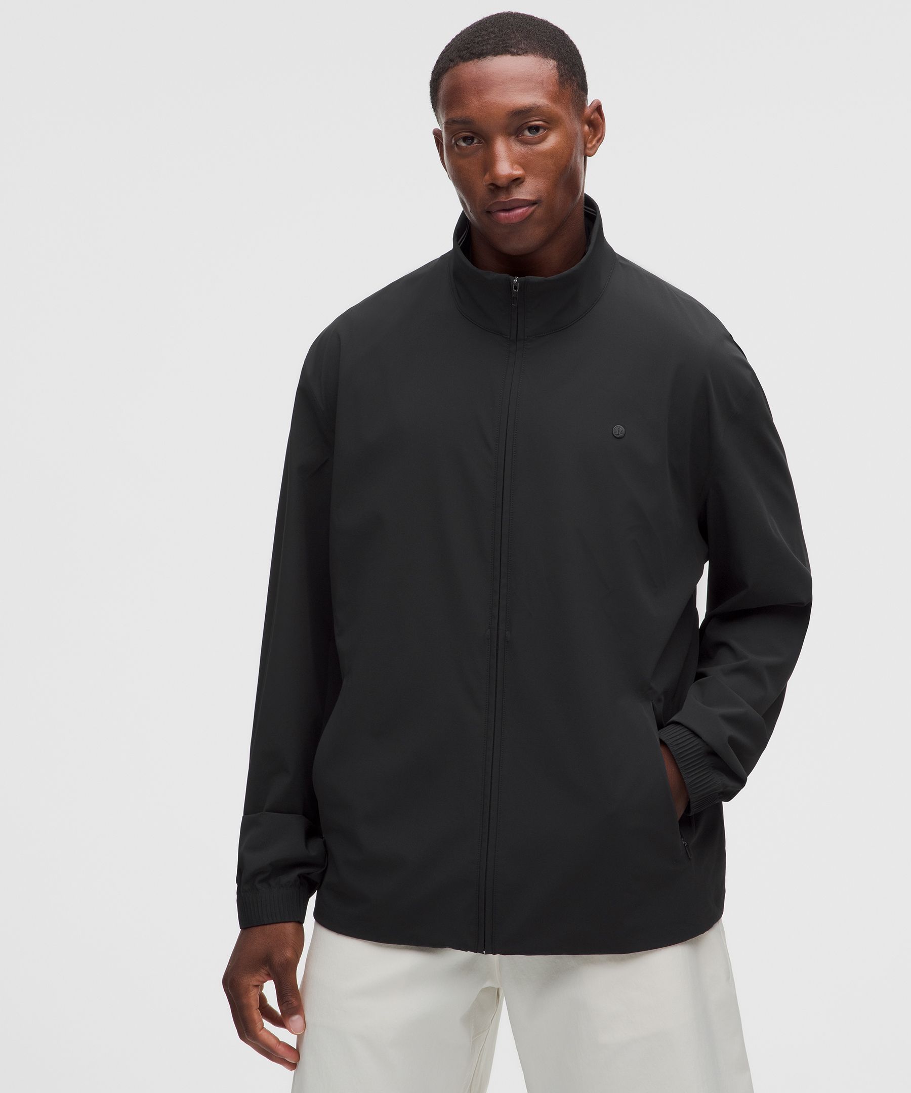 Stretch Nylon Collared Golf Jacket