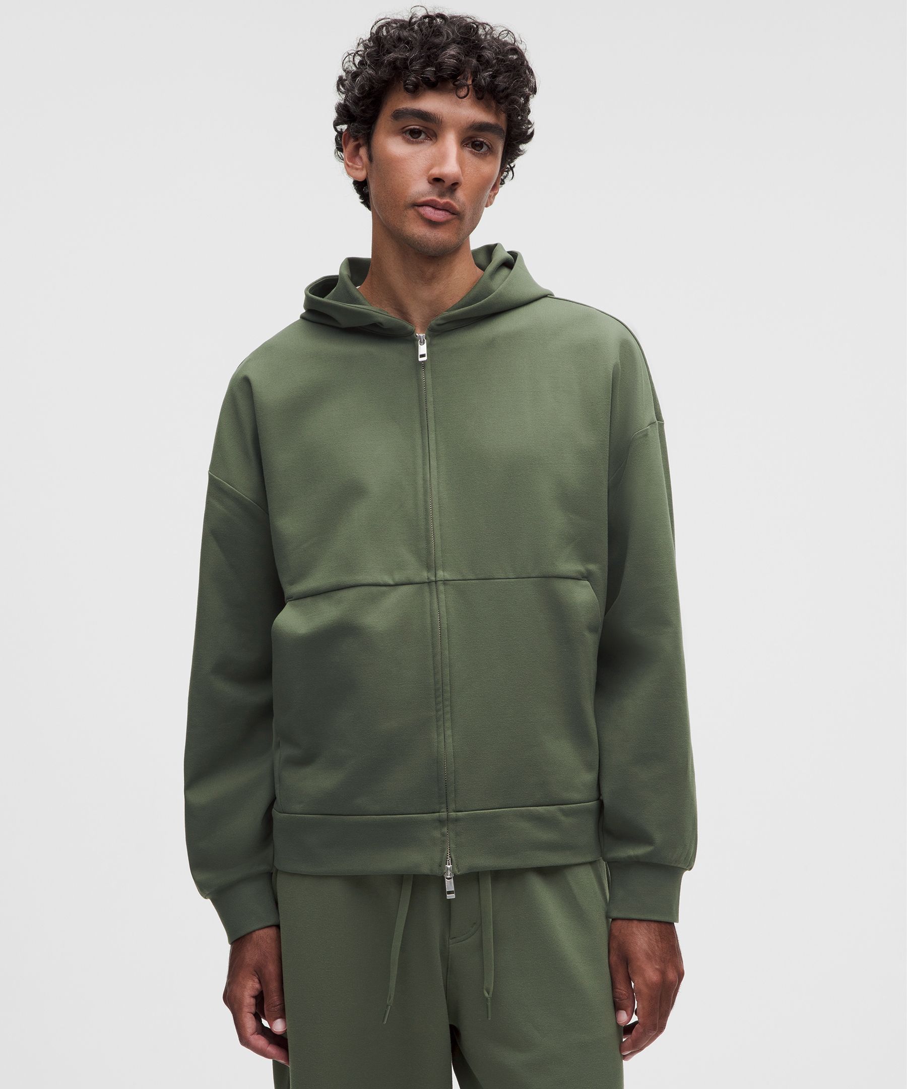 Heavyweight Soft Jersey Full-Zip Hoodie