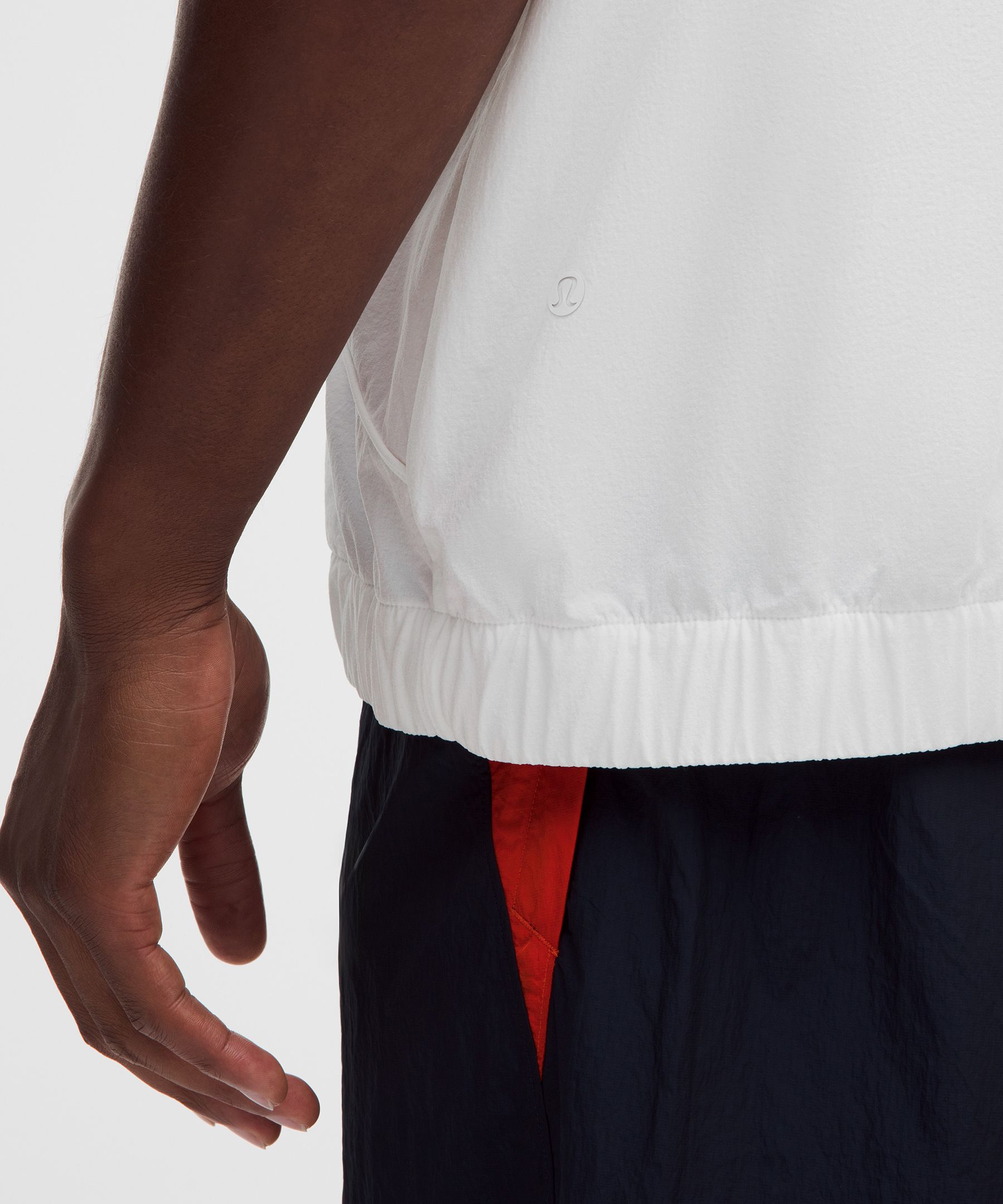 Stretch Woven Zip-Front Short Sleeve Shirt