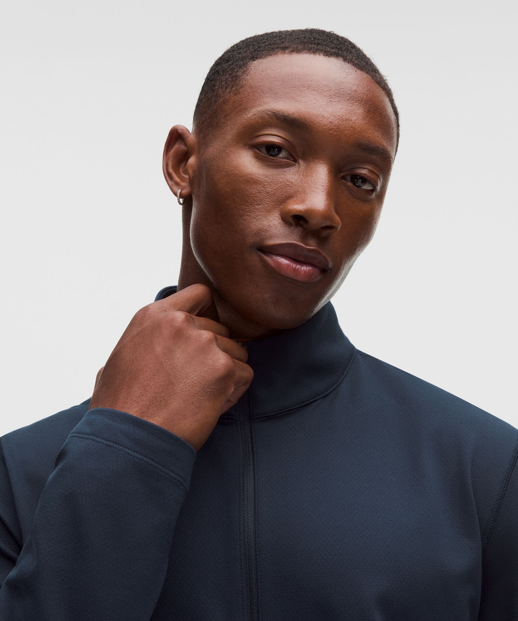 Mesh Soft Jersey Half Zip