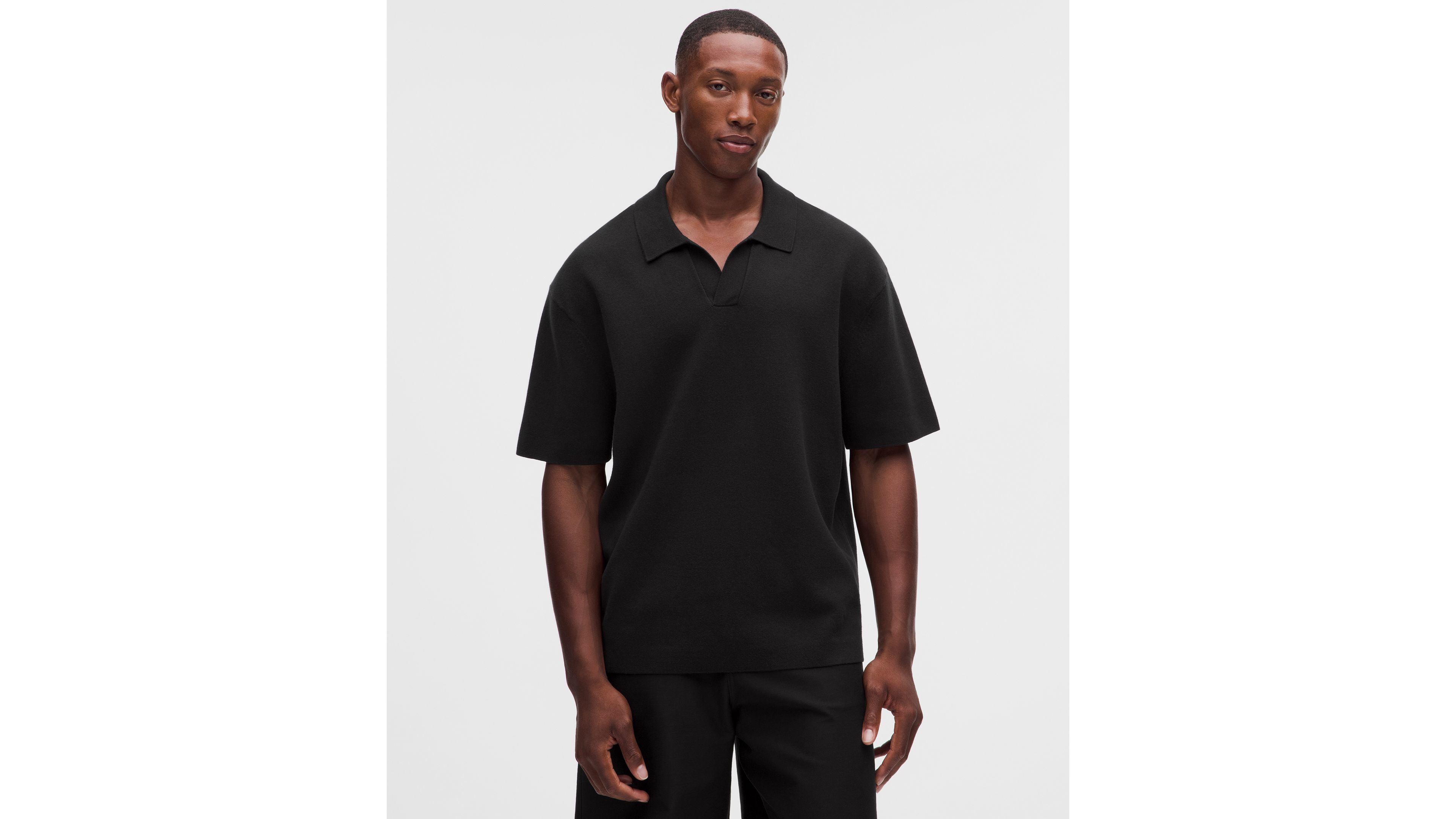 Cotton-Blend Knit Short-Sleeve Polo Shirt