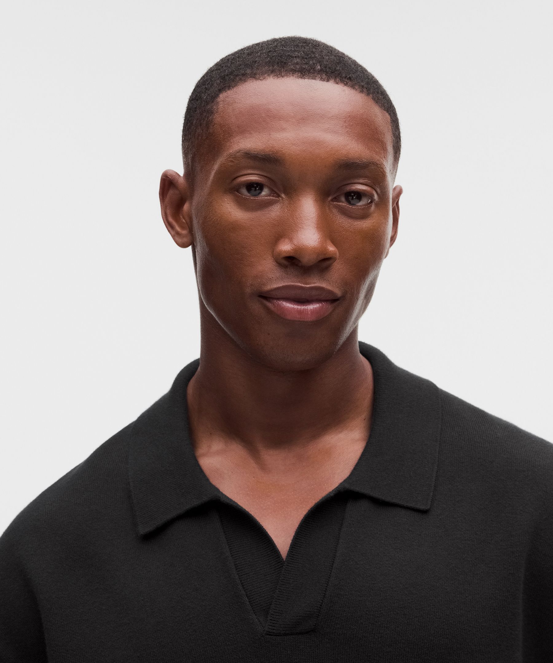 Cotton-Blend Knit Short-Sleeve Polo Shirt