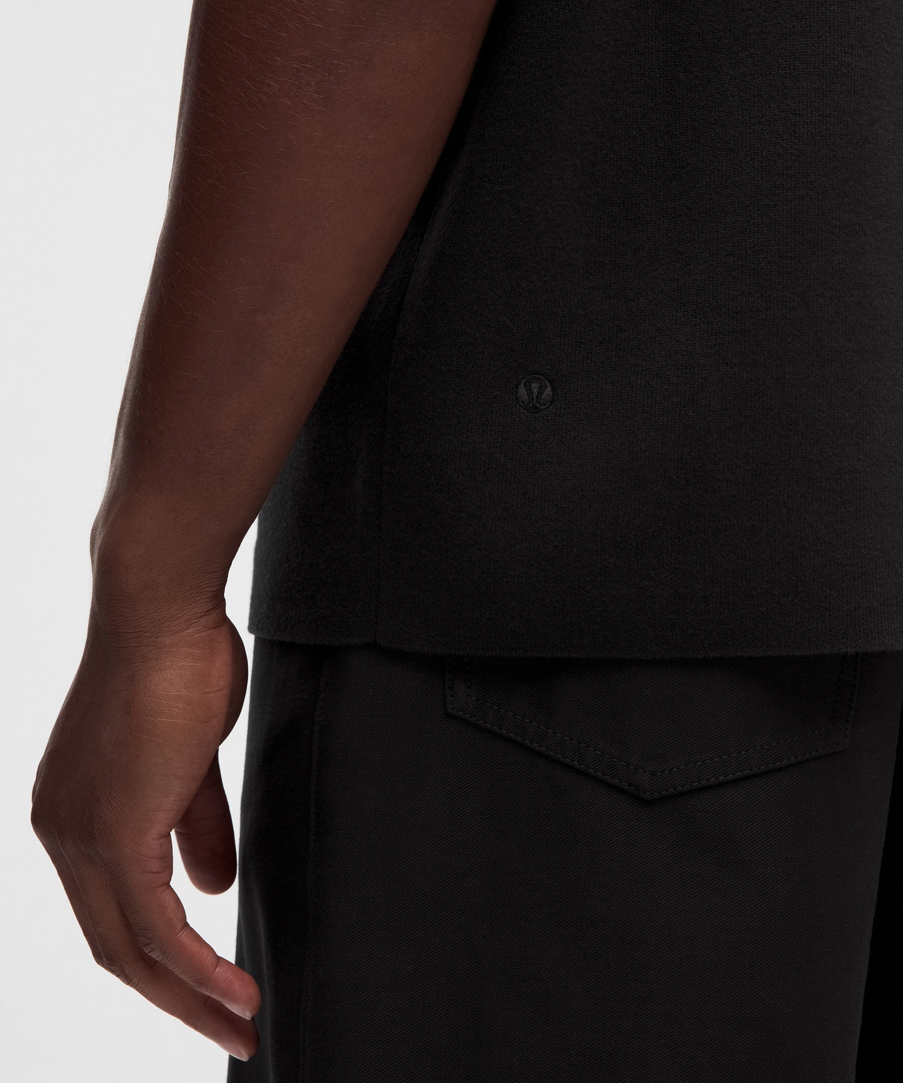 Cotton-Blend Knit Short-Sleeve Polo Shirt