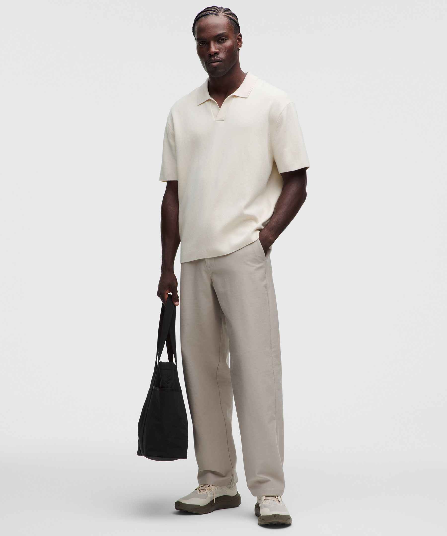 Cotton-Blend Knit Short-Sleeve Polo Shirt