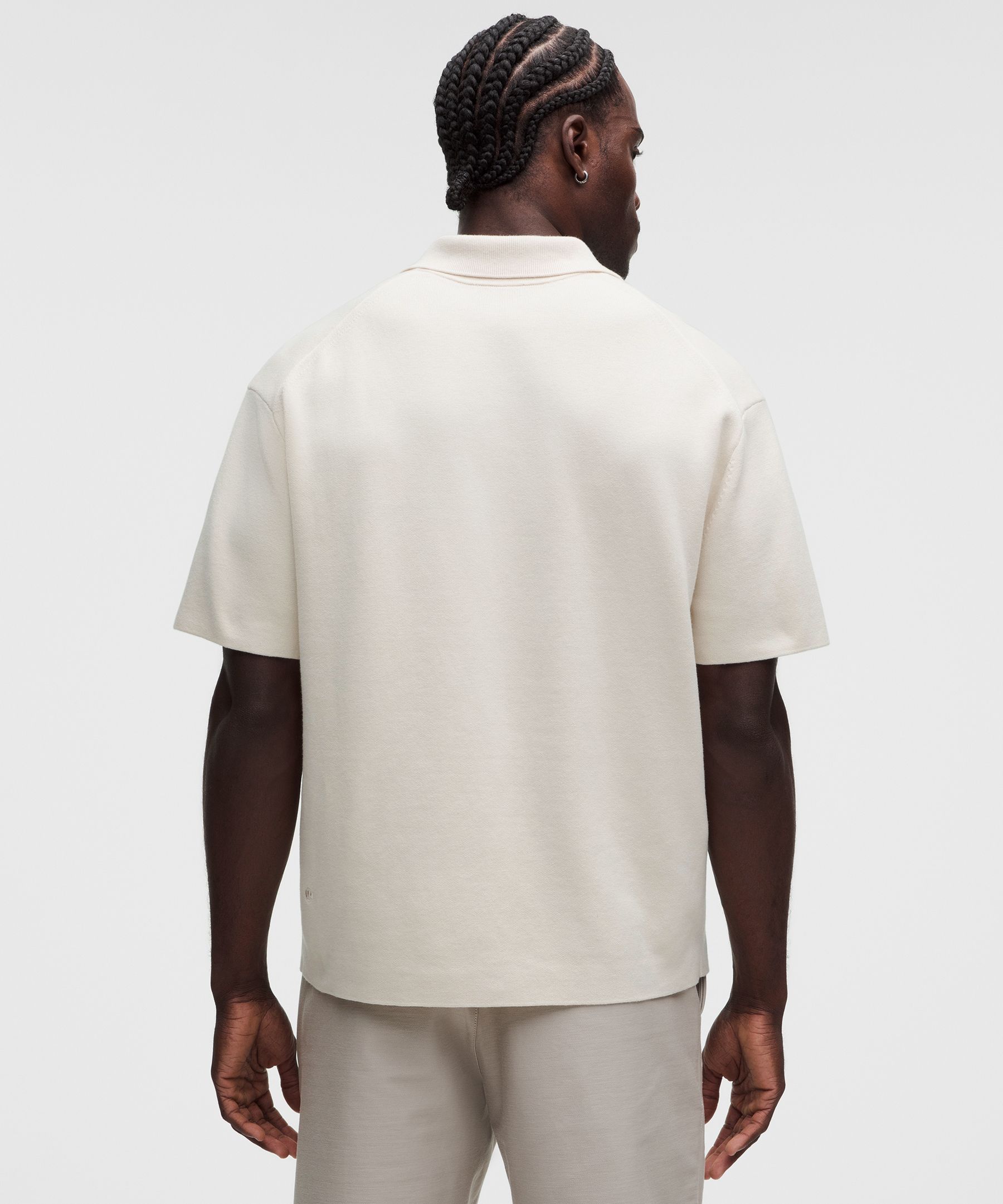 Cotton-Blend Knit Short-Sleeve Polo Shirt