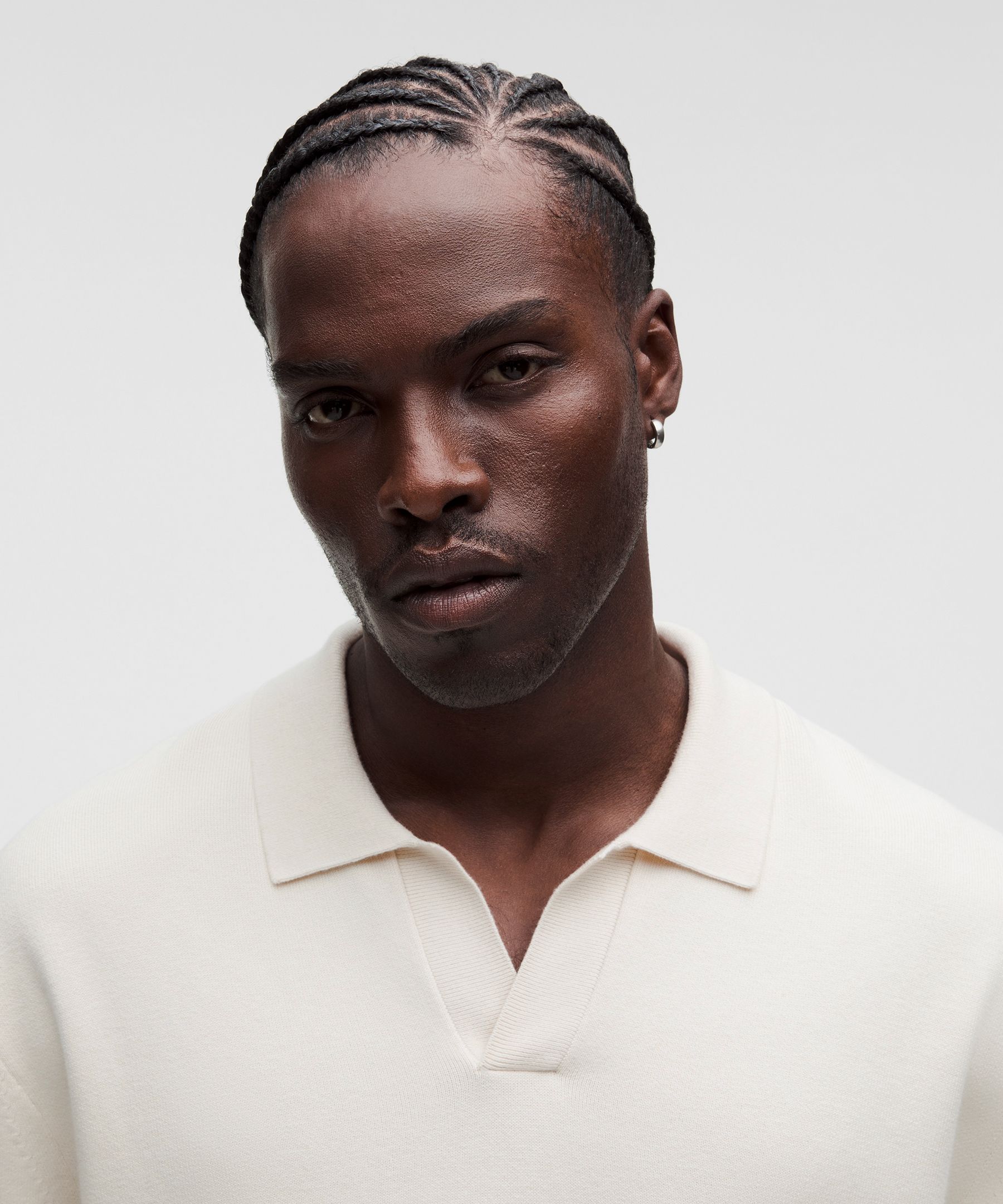 Cotton-Blend Knit Short-Sleeve Polo Shirt