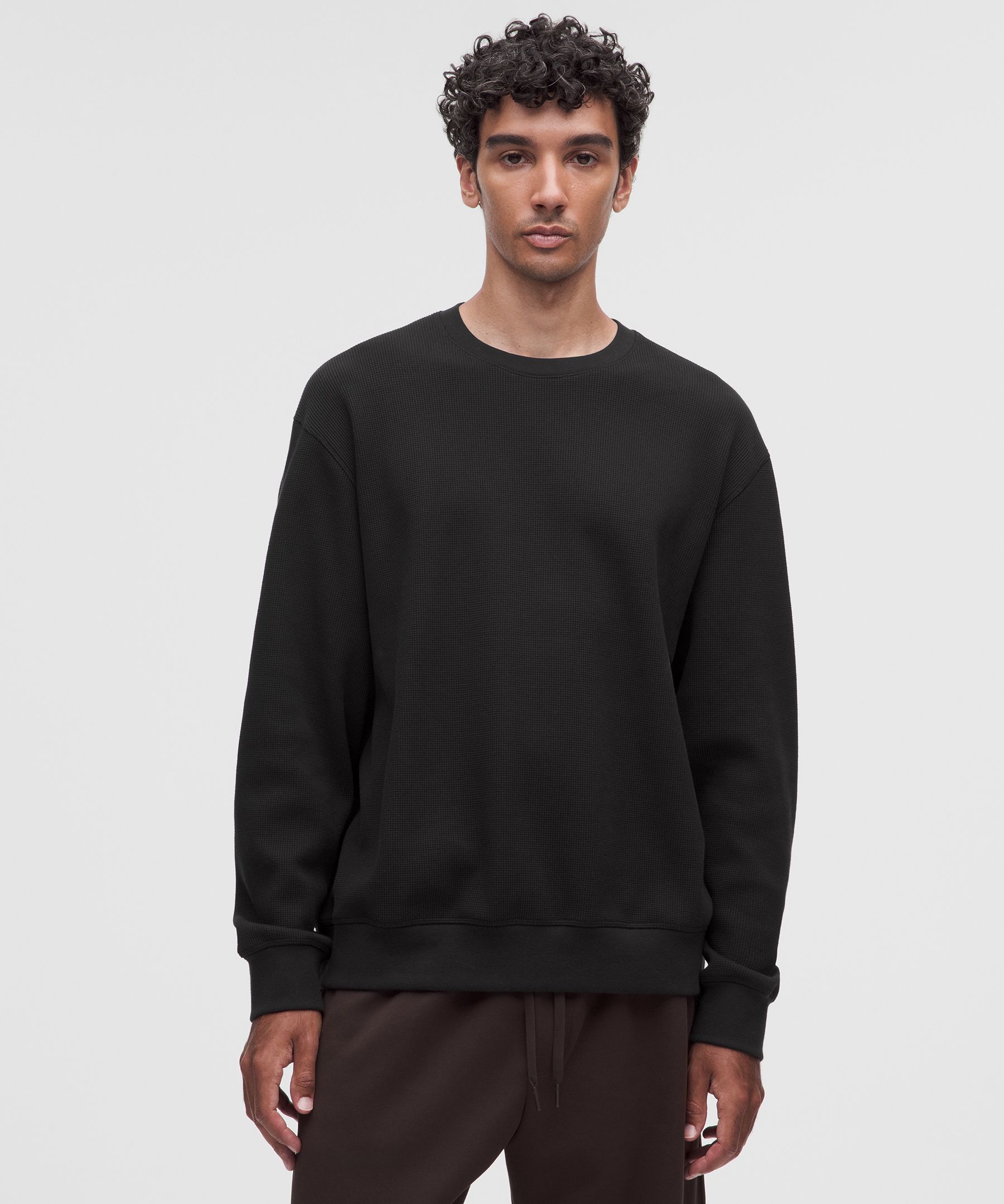 Cotton-Blend Waffle-Knit Long Sleeve