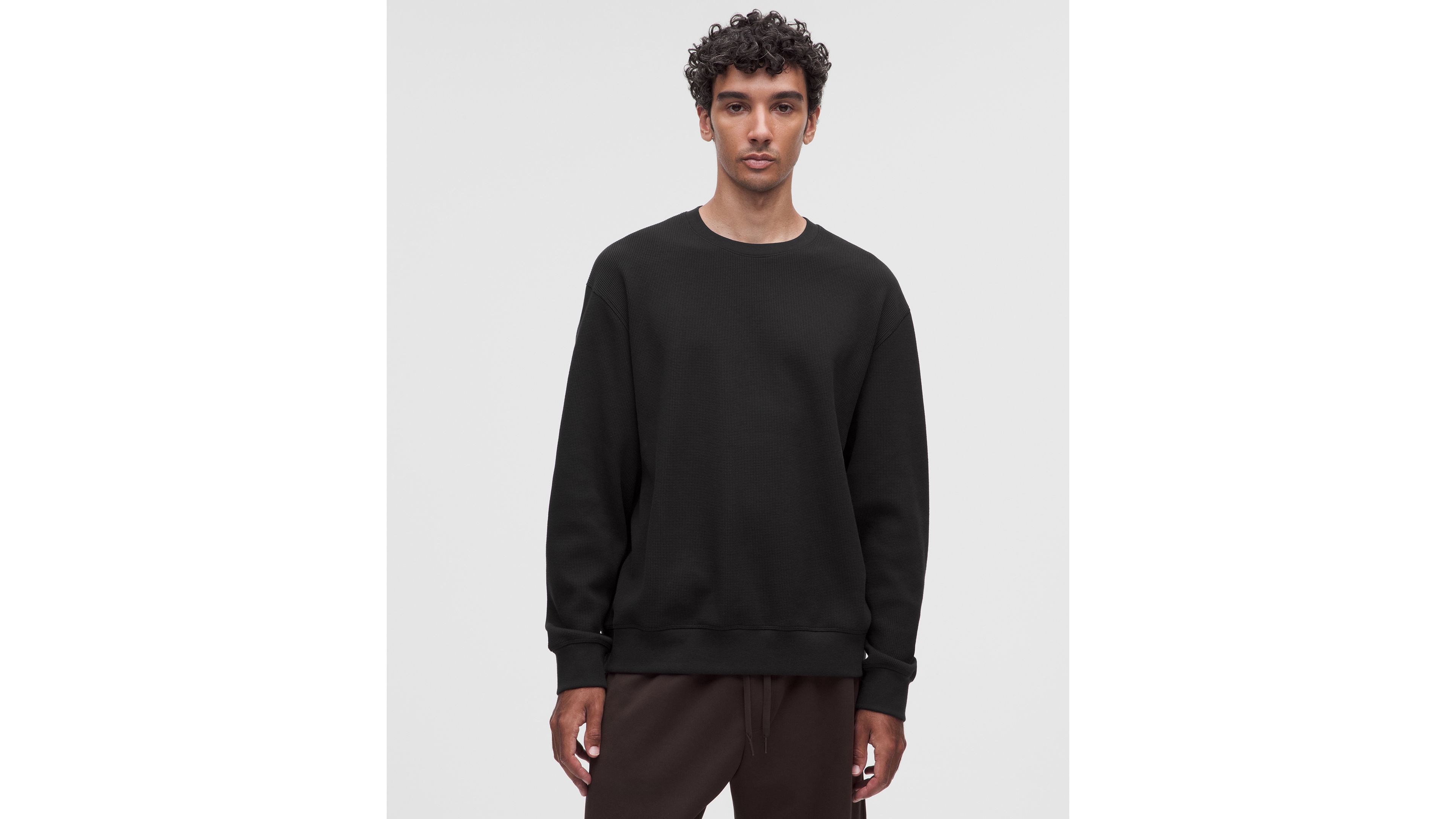 Cotton-Blend Waffle-Knit Long Sleeve