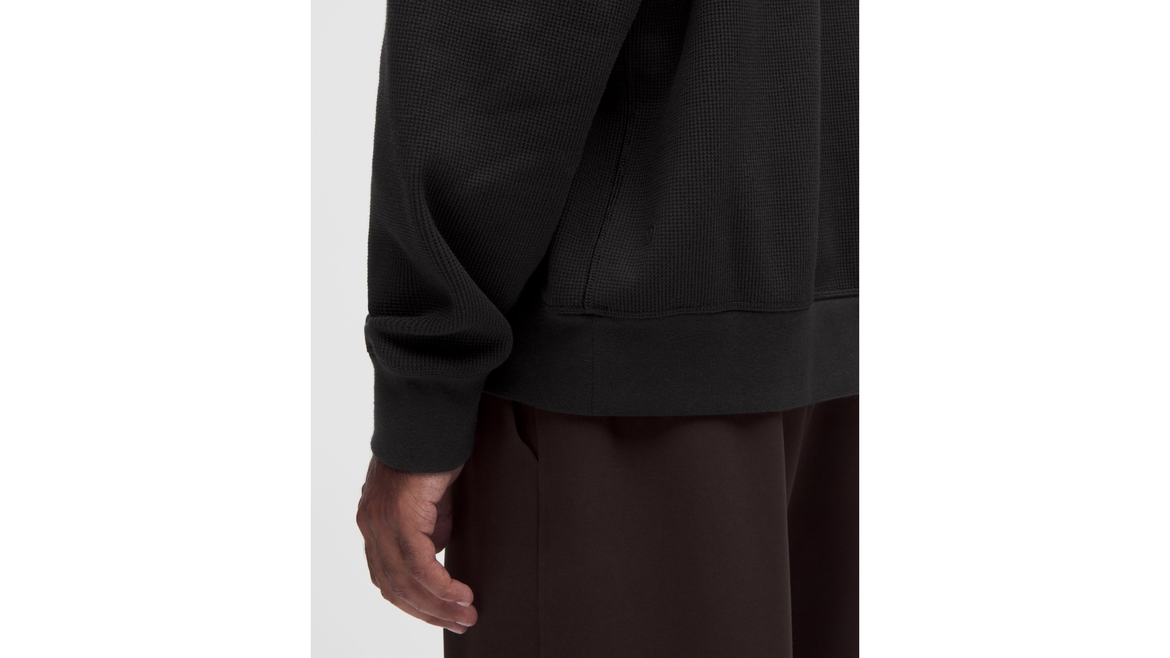 Cotton-Blend Waffle-Knit Long Sleeve