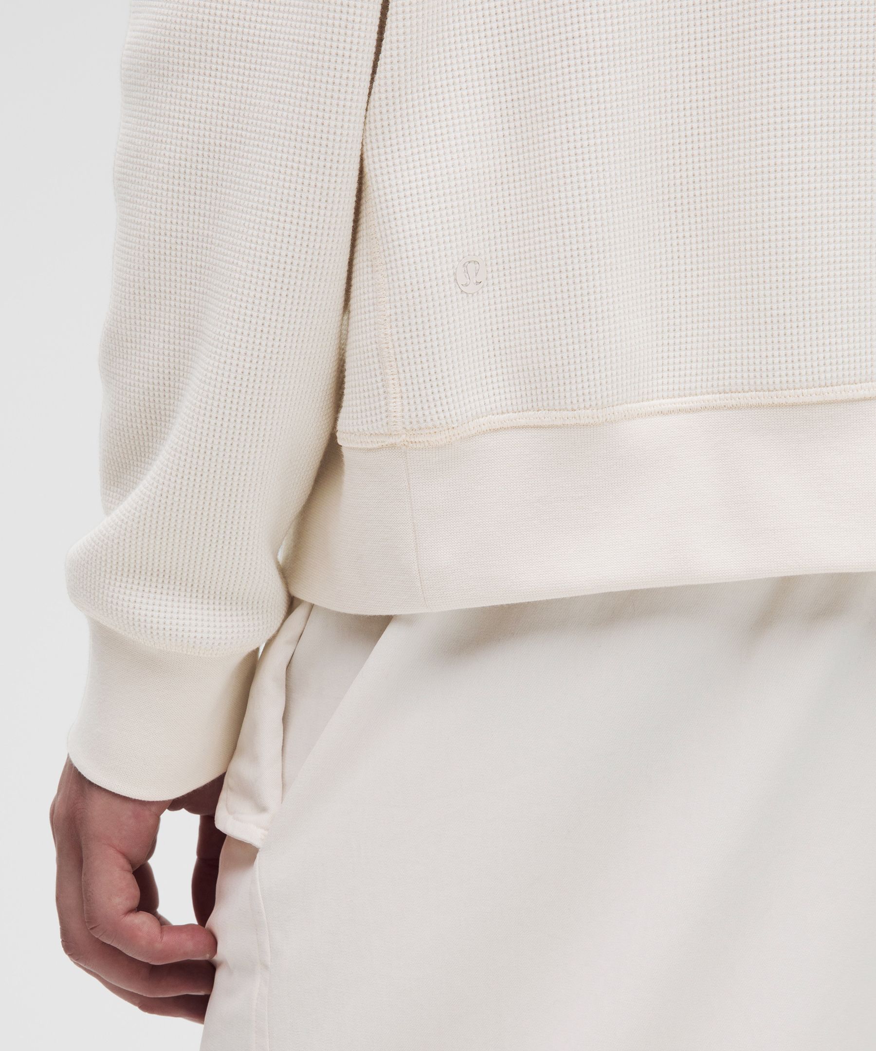 Cotton-Blend Waffle-Knit Long Sleeve