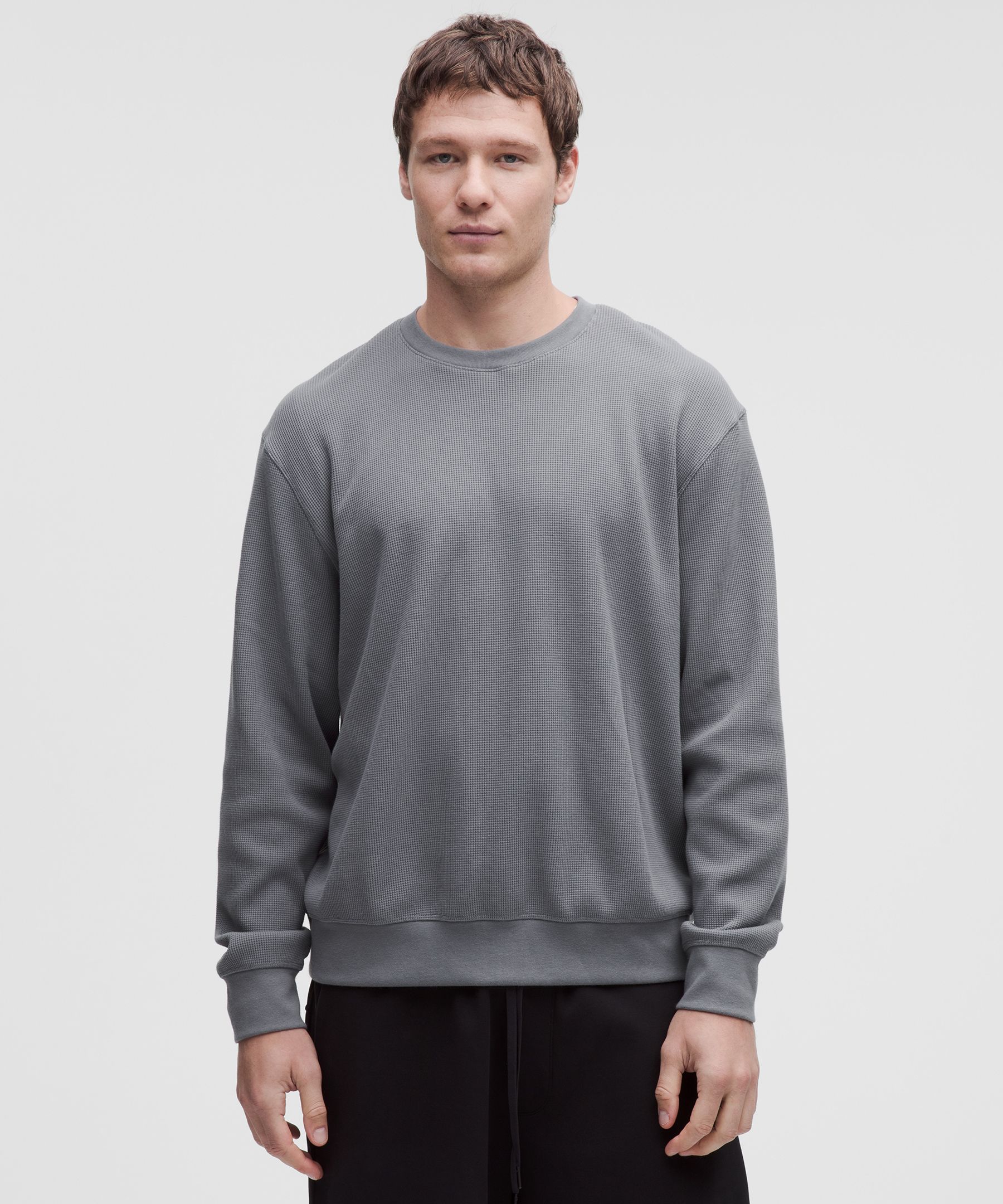 Cotton-Blend Waffle-Knit Long Sleeve