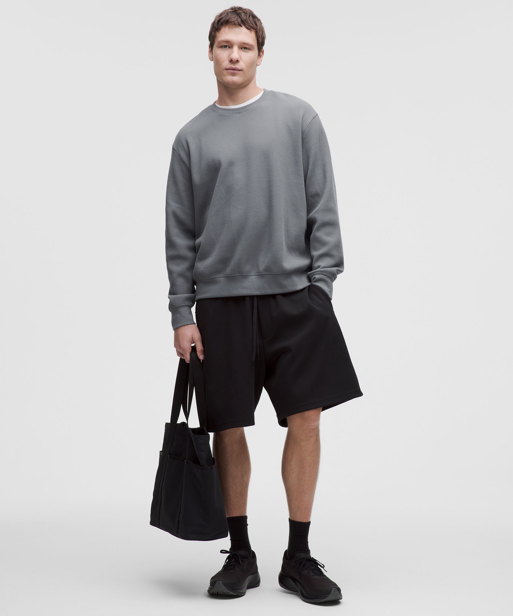 Cotton-Blend Waffle-Knit Long Sleeve