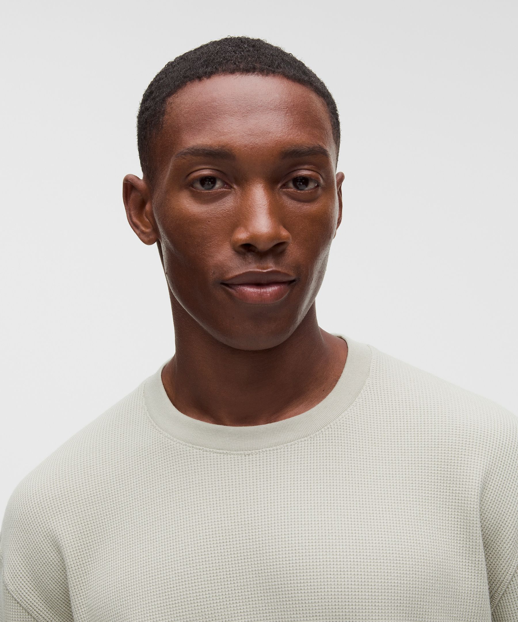 Cotton-Blend Waffle-Knit Long Sleeve