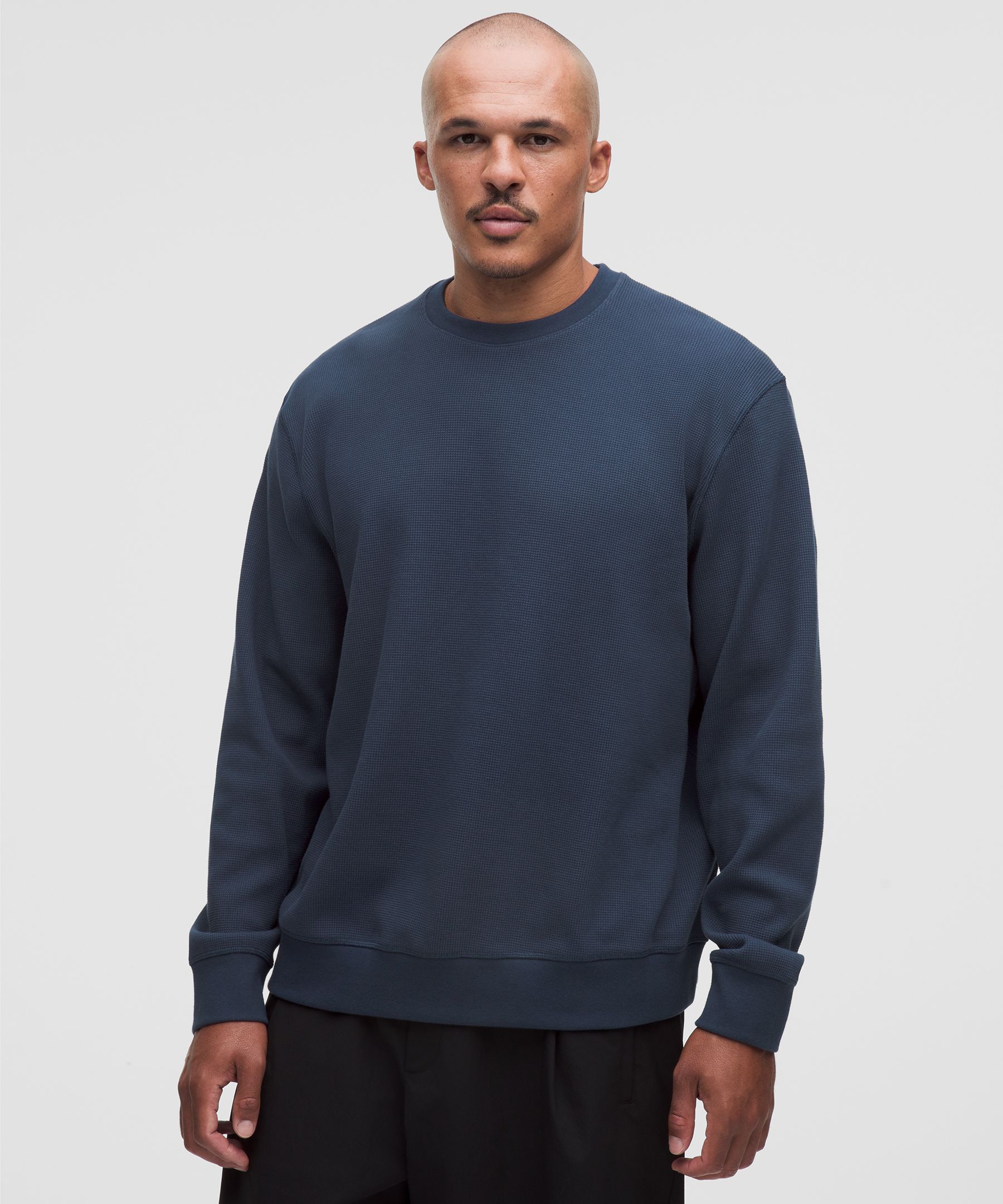 Cotton-Blend Waffle-Knit Long Sleeve