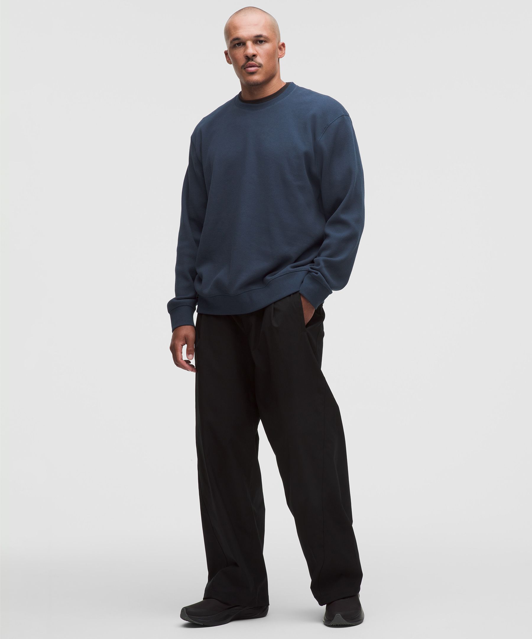 Cotton-Blend Waffle-Knit Long Sleeve