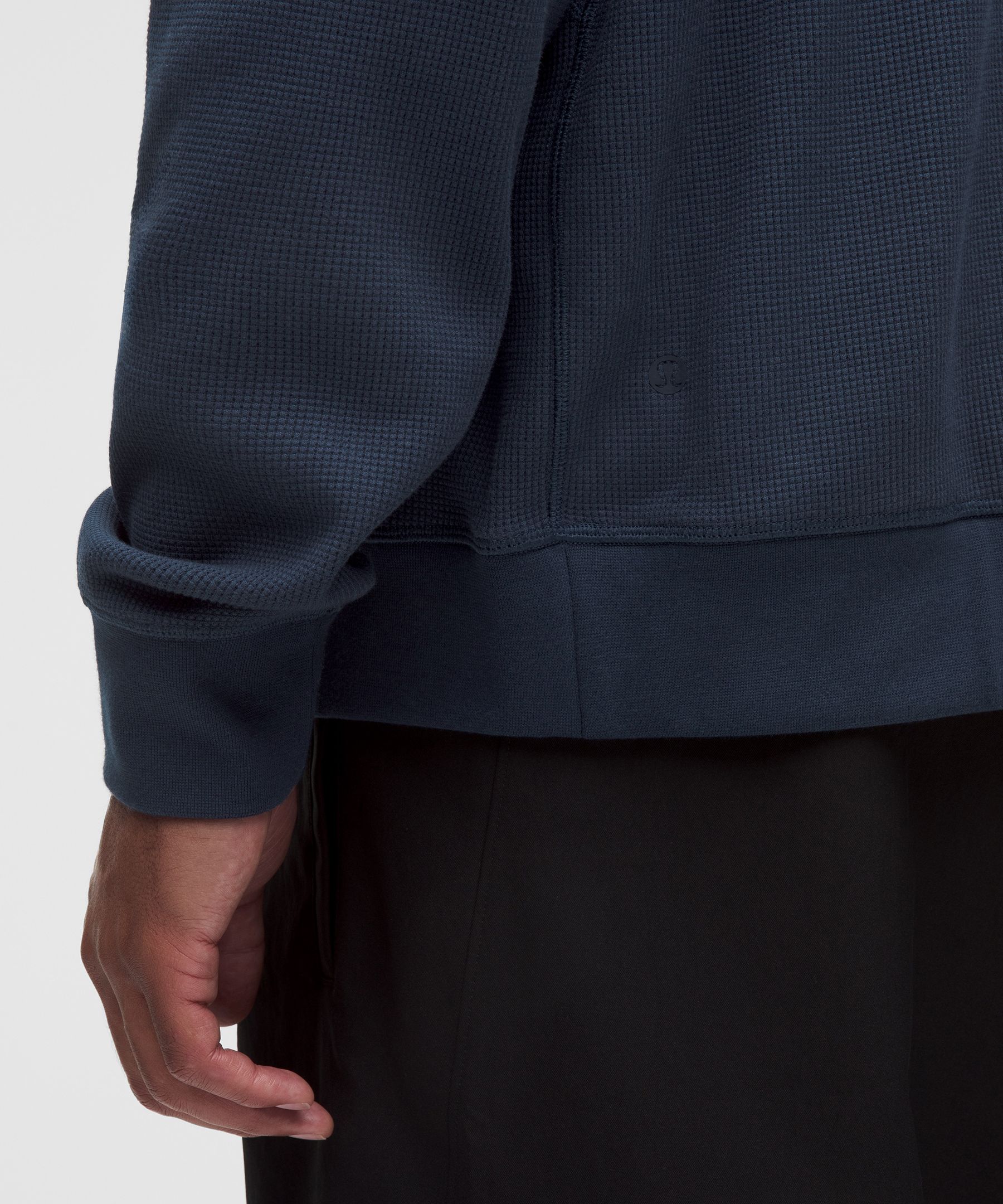 Cotton-Blend Waffle-Knit Long Sleeve