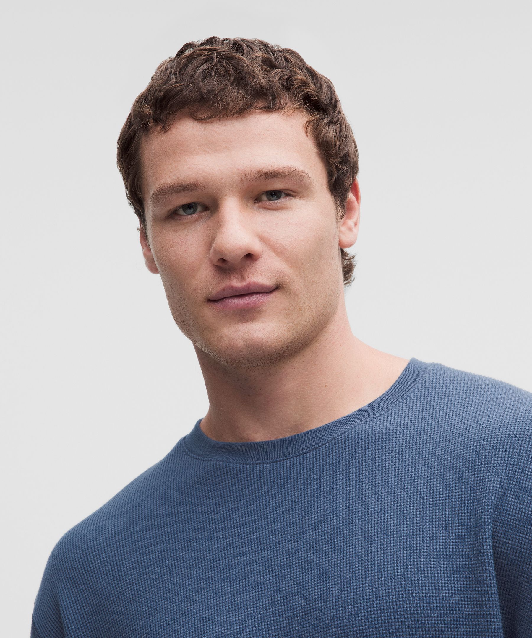 Cotton-Blend Waffle-Knit Long Sleeve