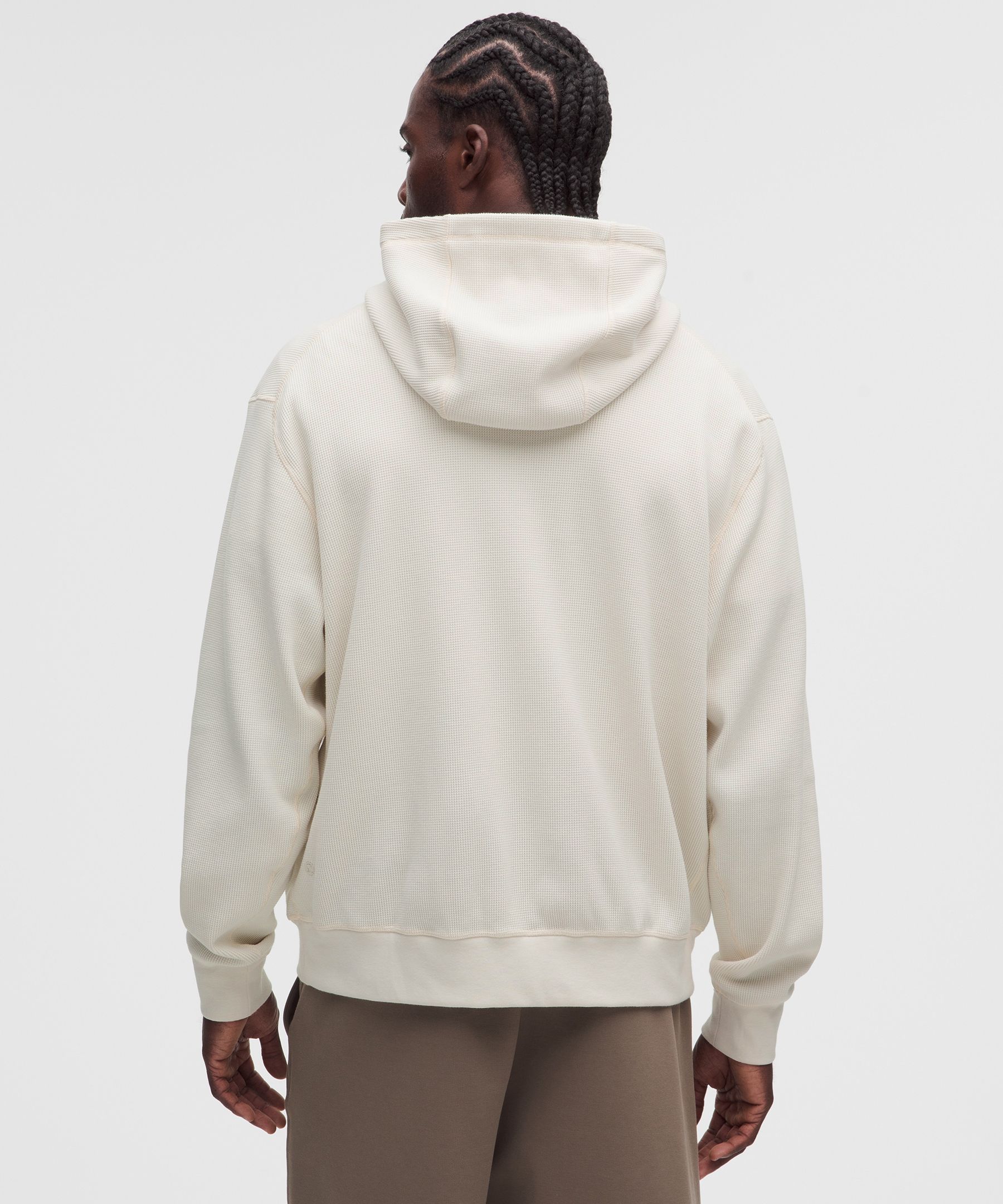 Cotton-Blend Relaxed-Fit Waffle Knit Hoodie