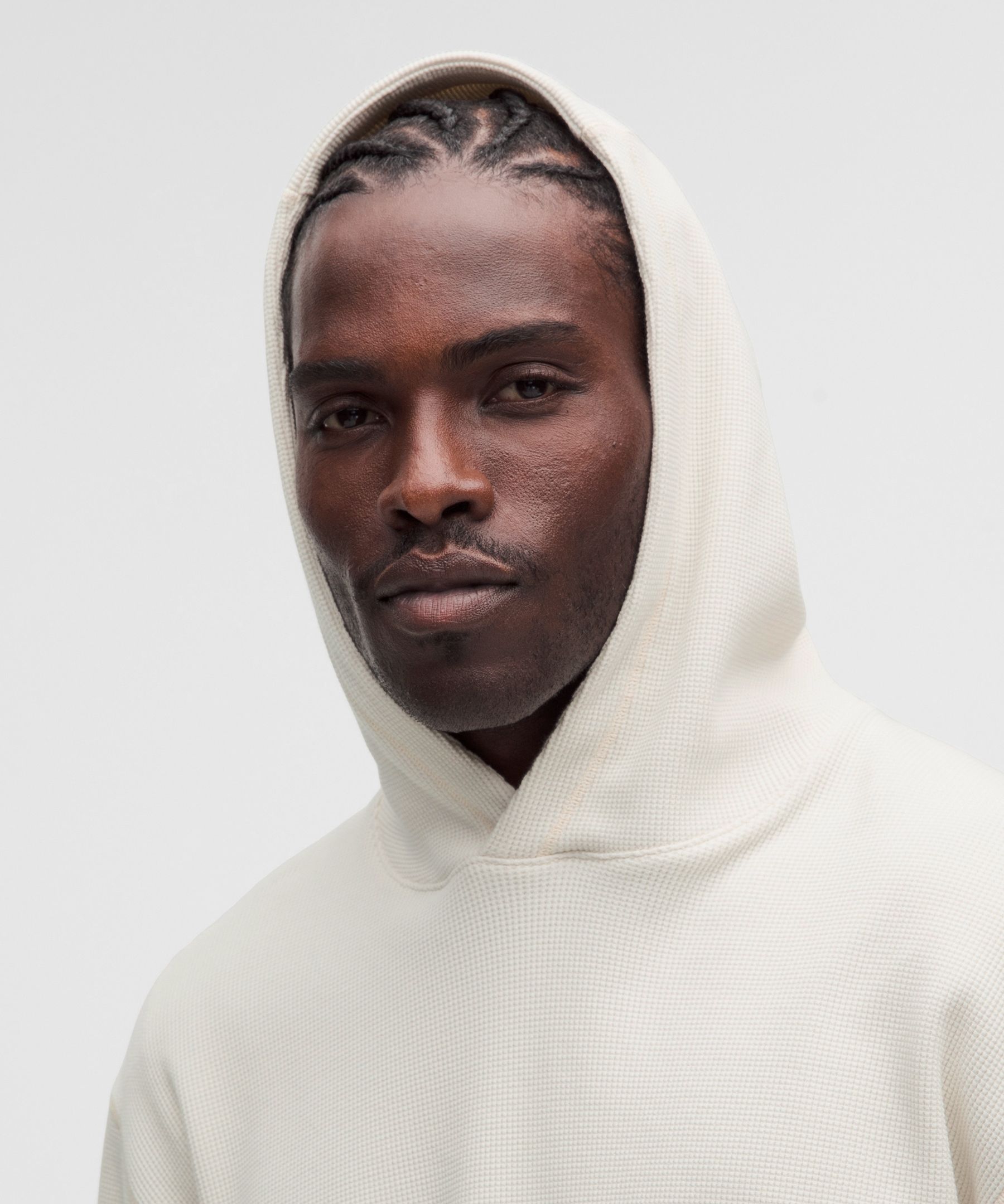 Cotton-Blend Relaxed-Fit Waffle Knit Hoodie