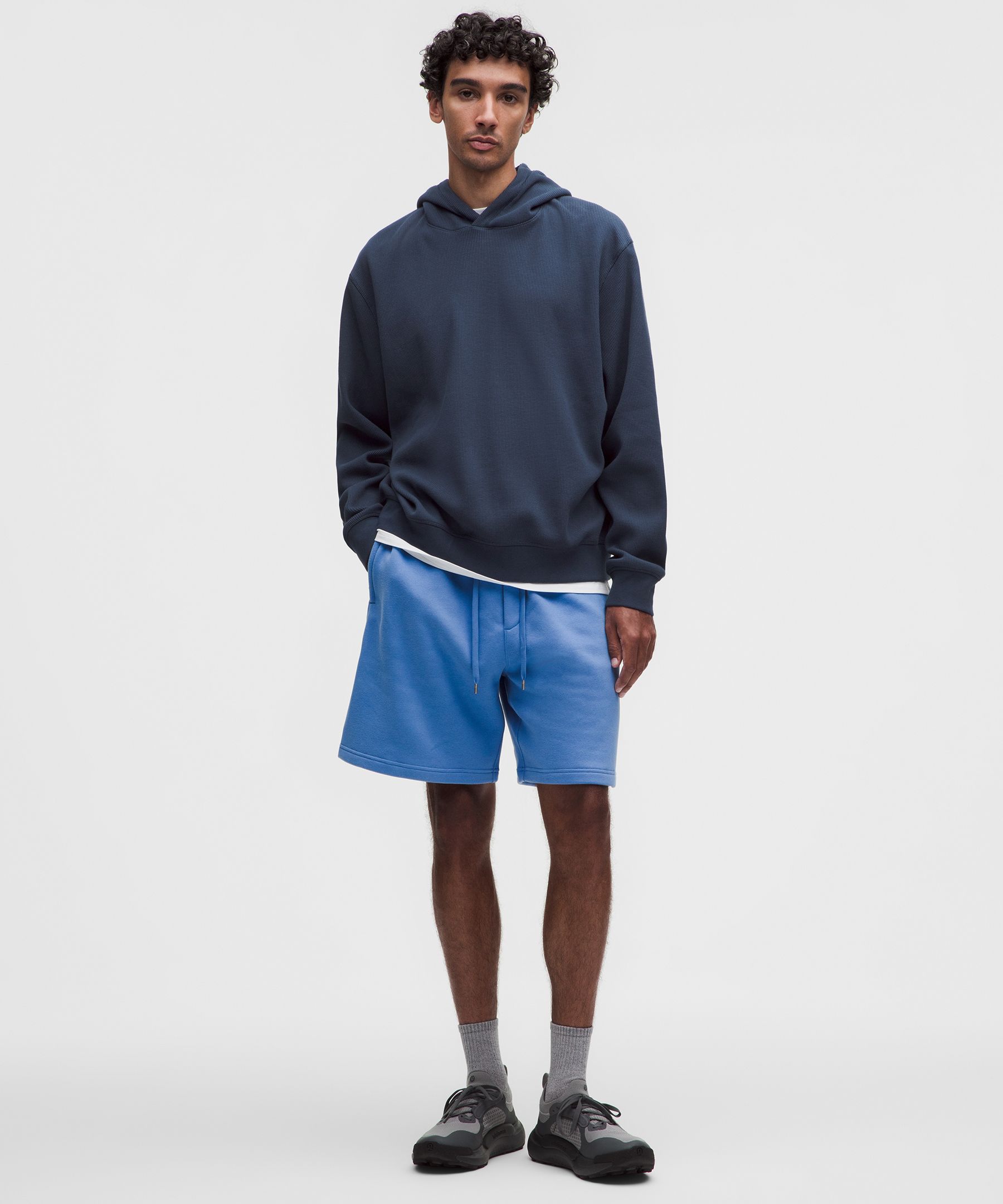Cotton-Blend Relaxed-Fit Waffle Knit Hoodie