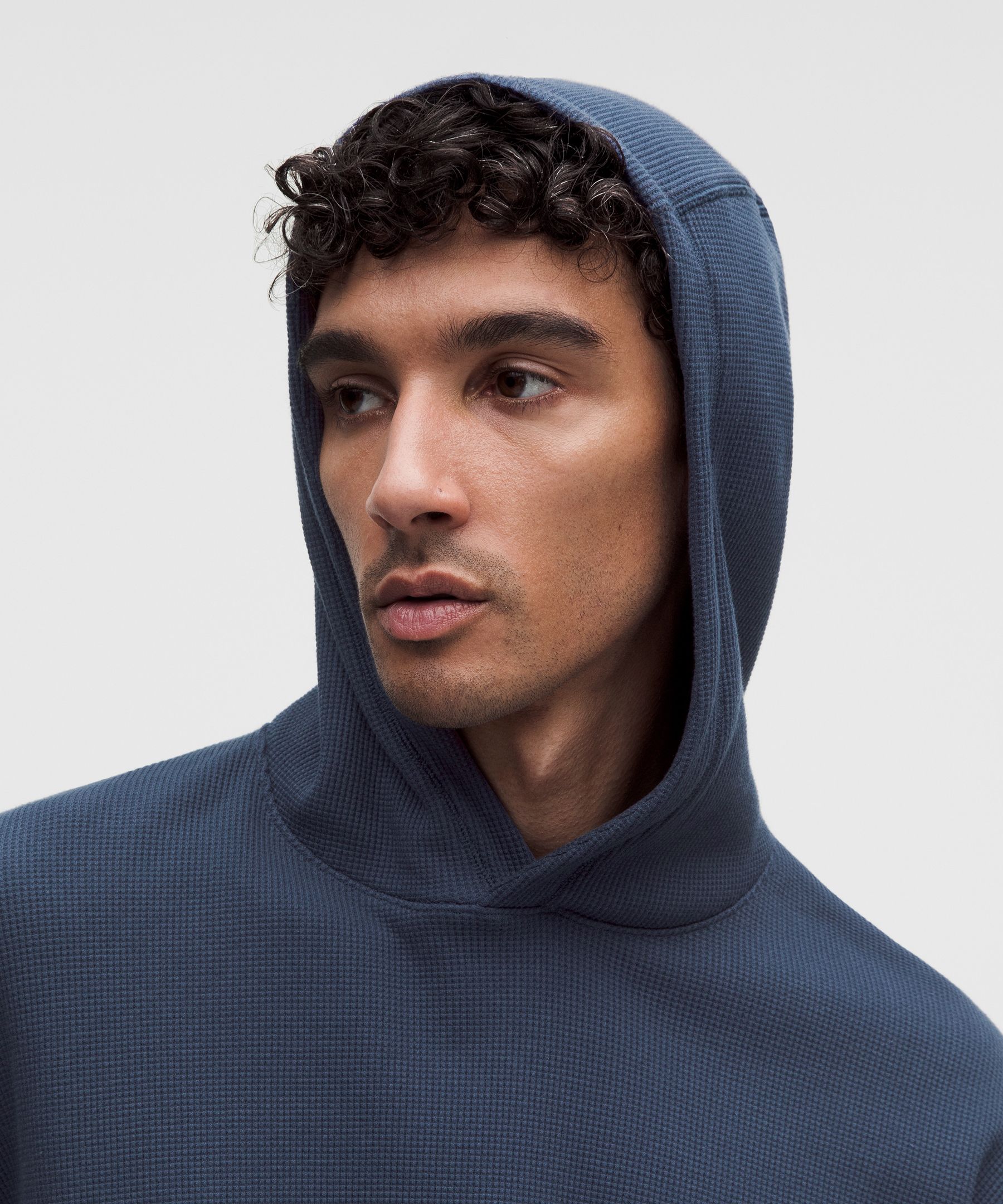 Cotton-Blend Relaxed-Fit Waffle Knit Hoodie