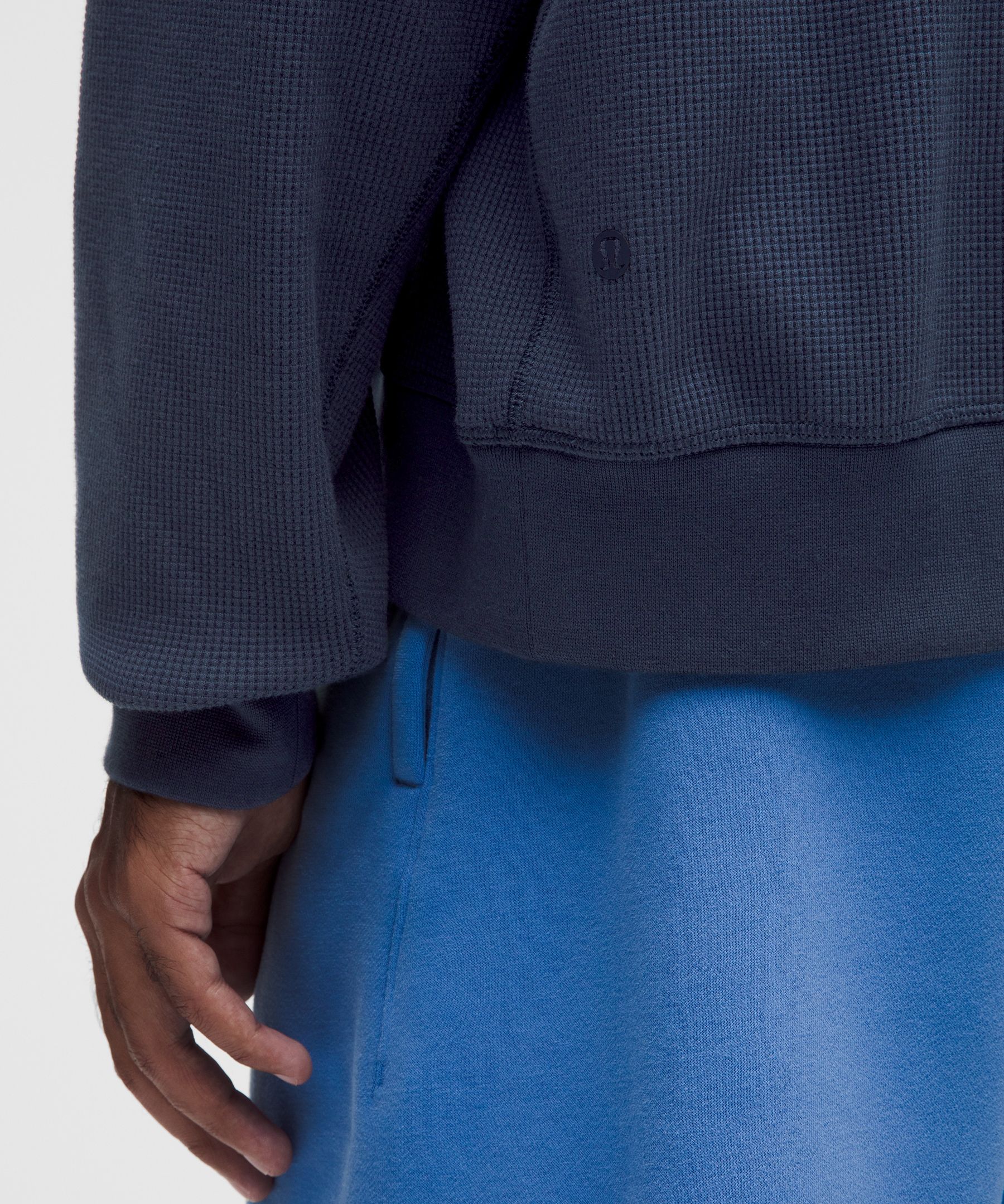 Cotton-Blend Relaxed-Fit Waffle Knit Hoodie
