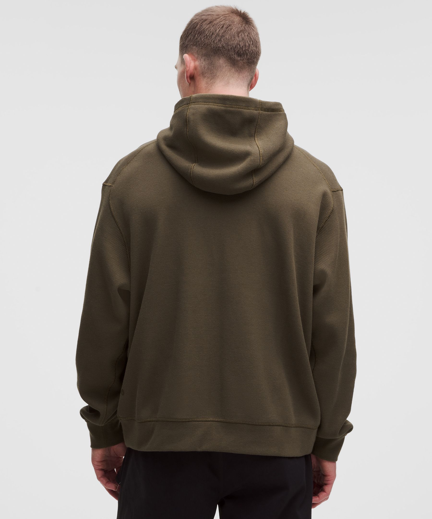 Cotton-Blend Relaxed-Fit Waffle Knit Hoodie