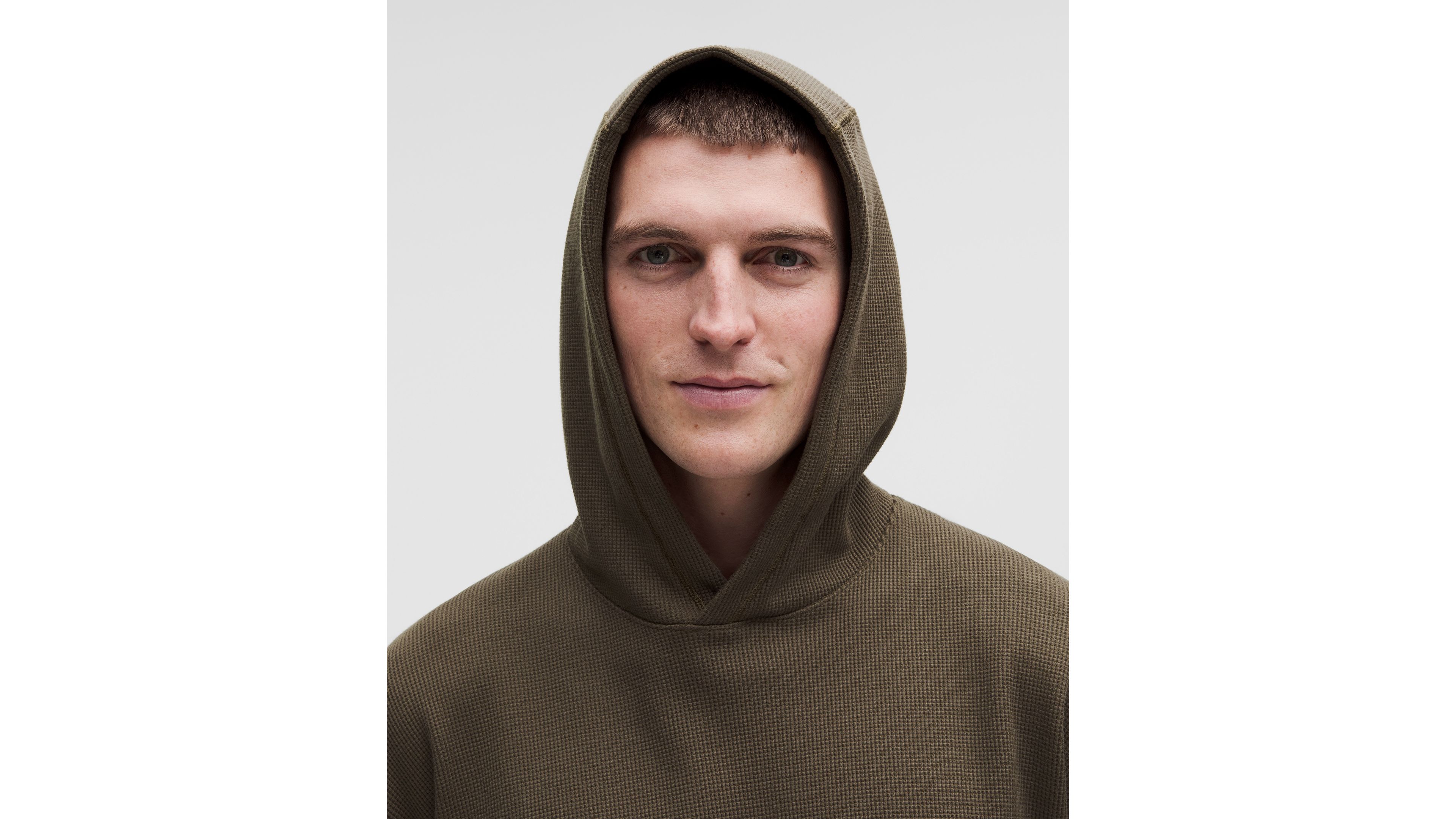 Cotton-Blend Relaxed-Fit Waffle Knit Hoodie