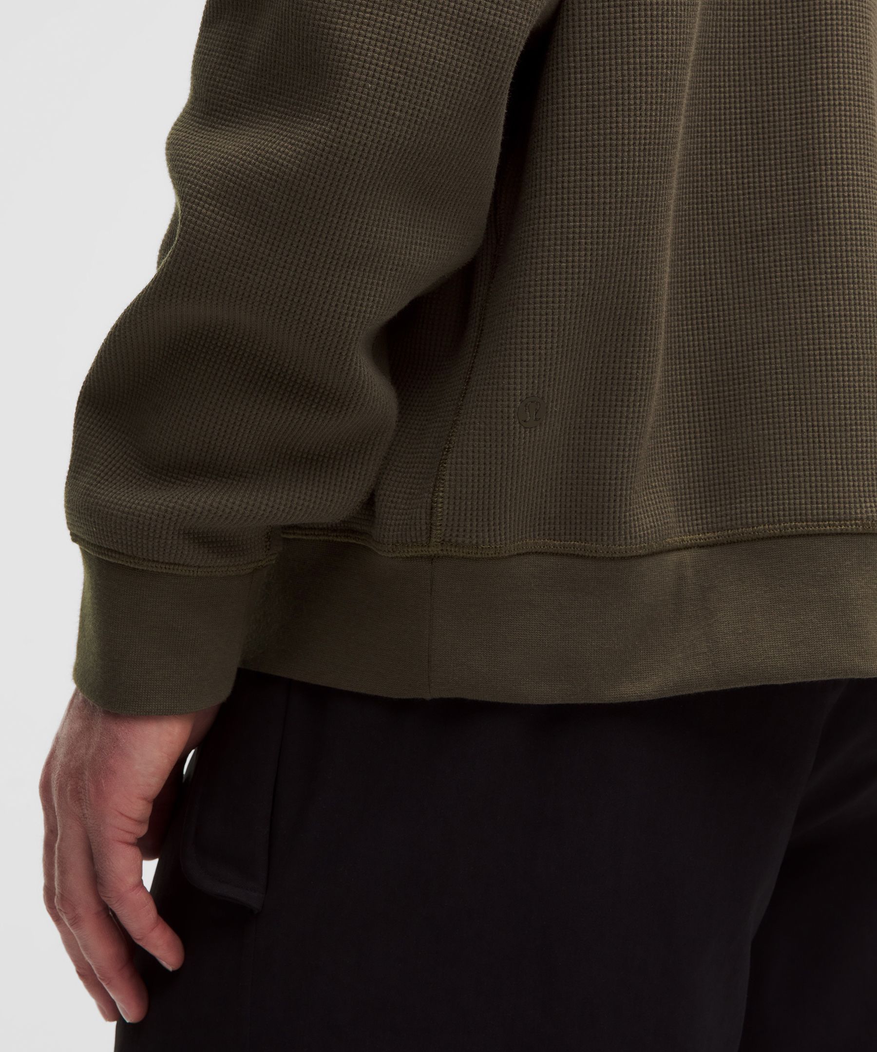 Cotton-Blend Relaxed-Fit Waffle Knit Hoodie