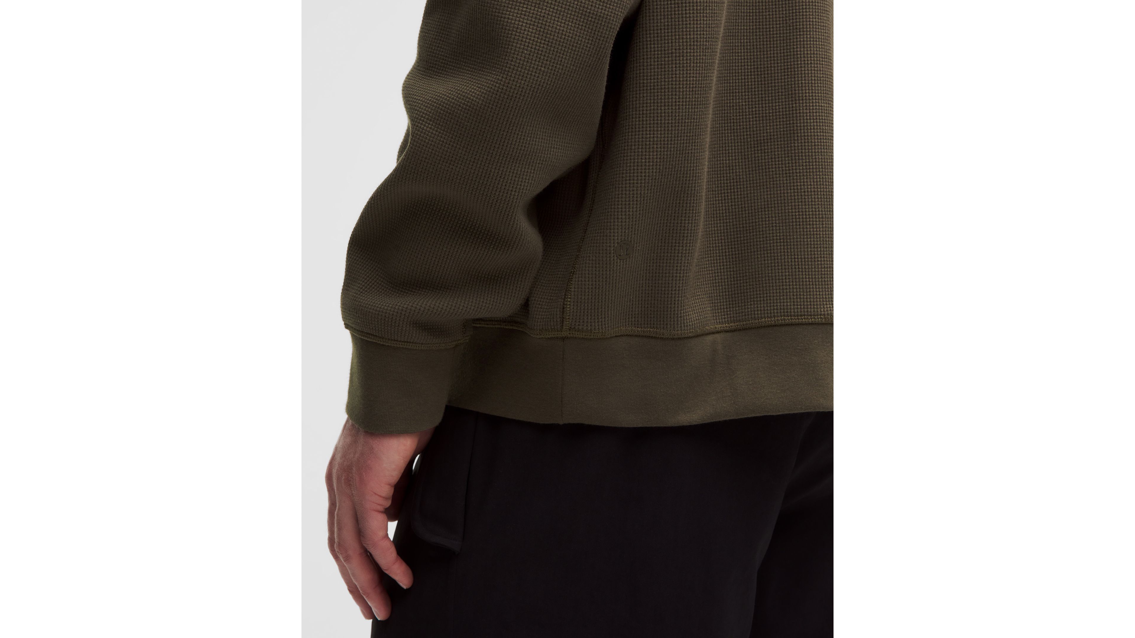 Cotton-Blend Relaxed-Fit Waffle Knit Hoodie