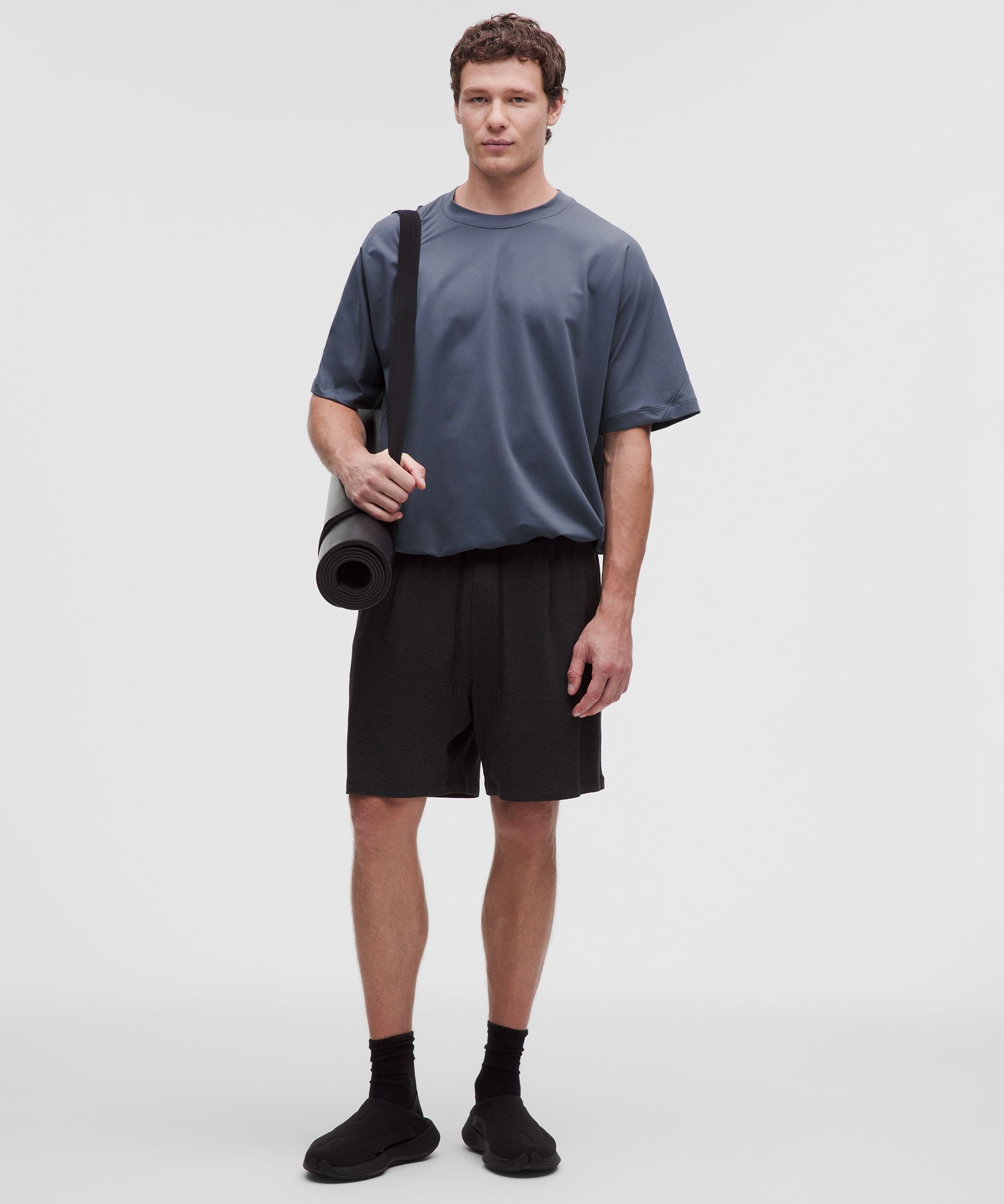 Soft Jersey Cinch-Hem Oversized Yoga T-Shirt