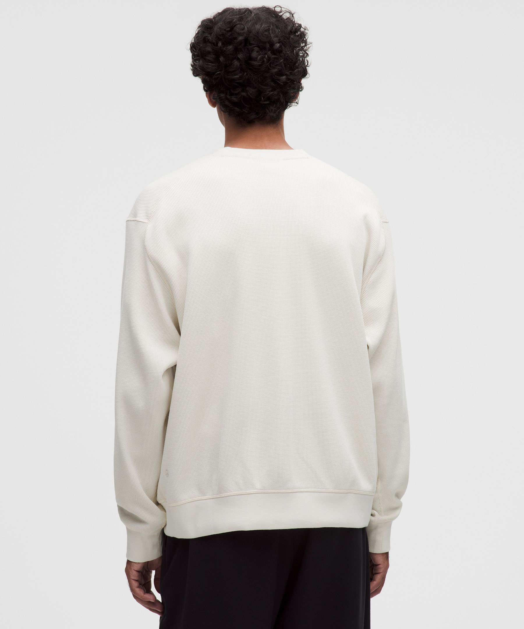Cotton-Blend Waffle-Knit Long-Sleeve Henley