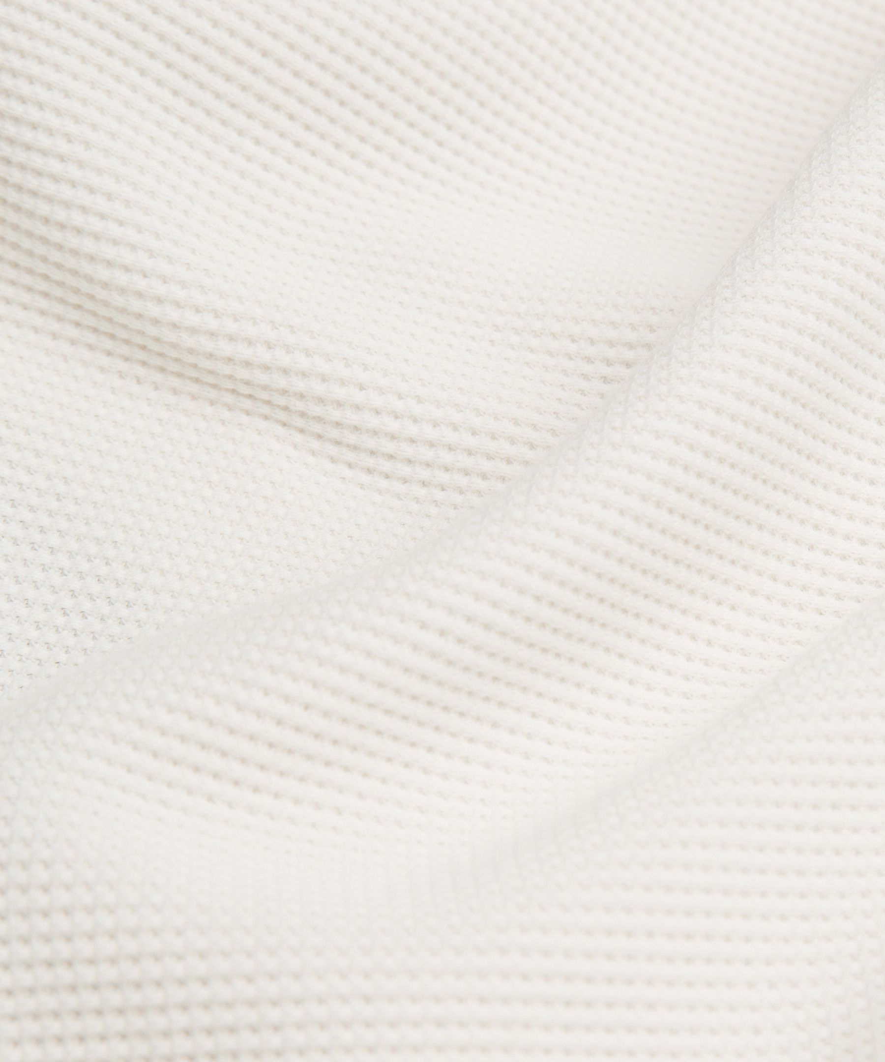 Cotton-Blend Waffle-Knit Long-Sleeve Henley