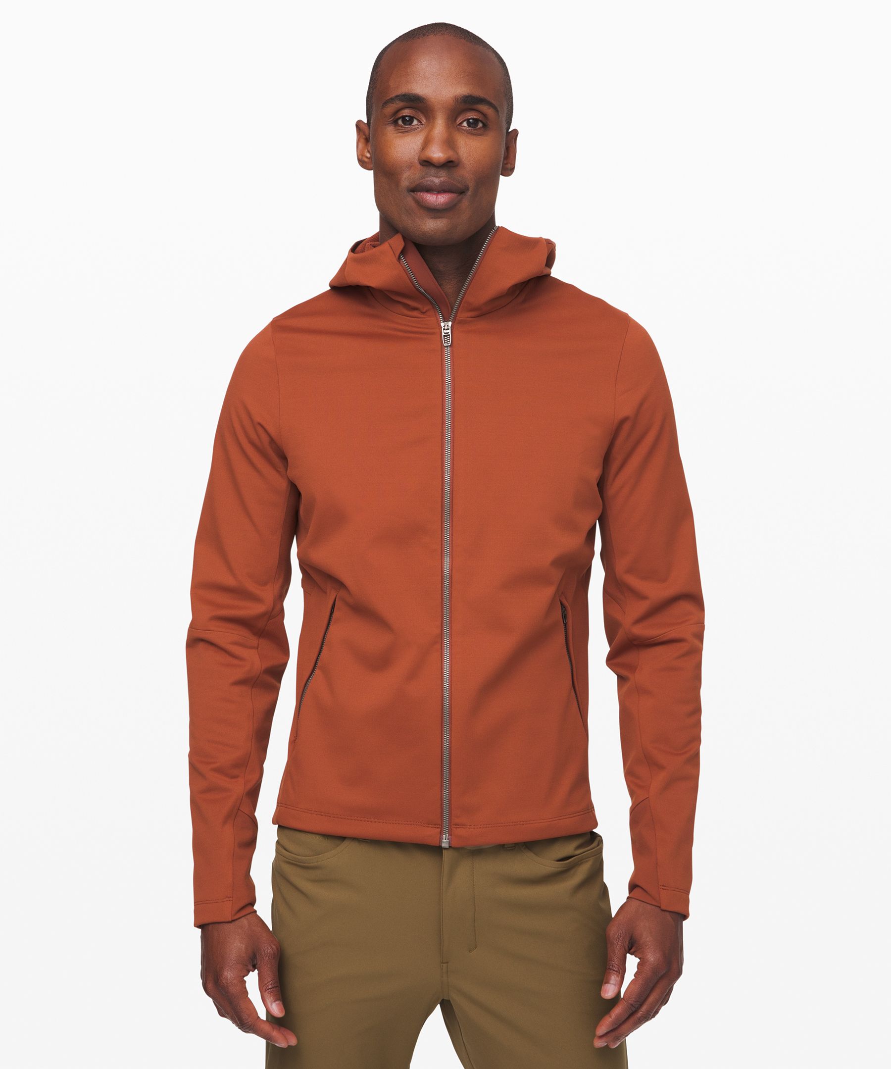 Lululemon Fleece Back Soft Shell In Dark Terracotta