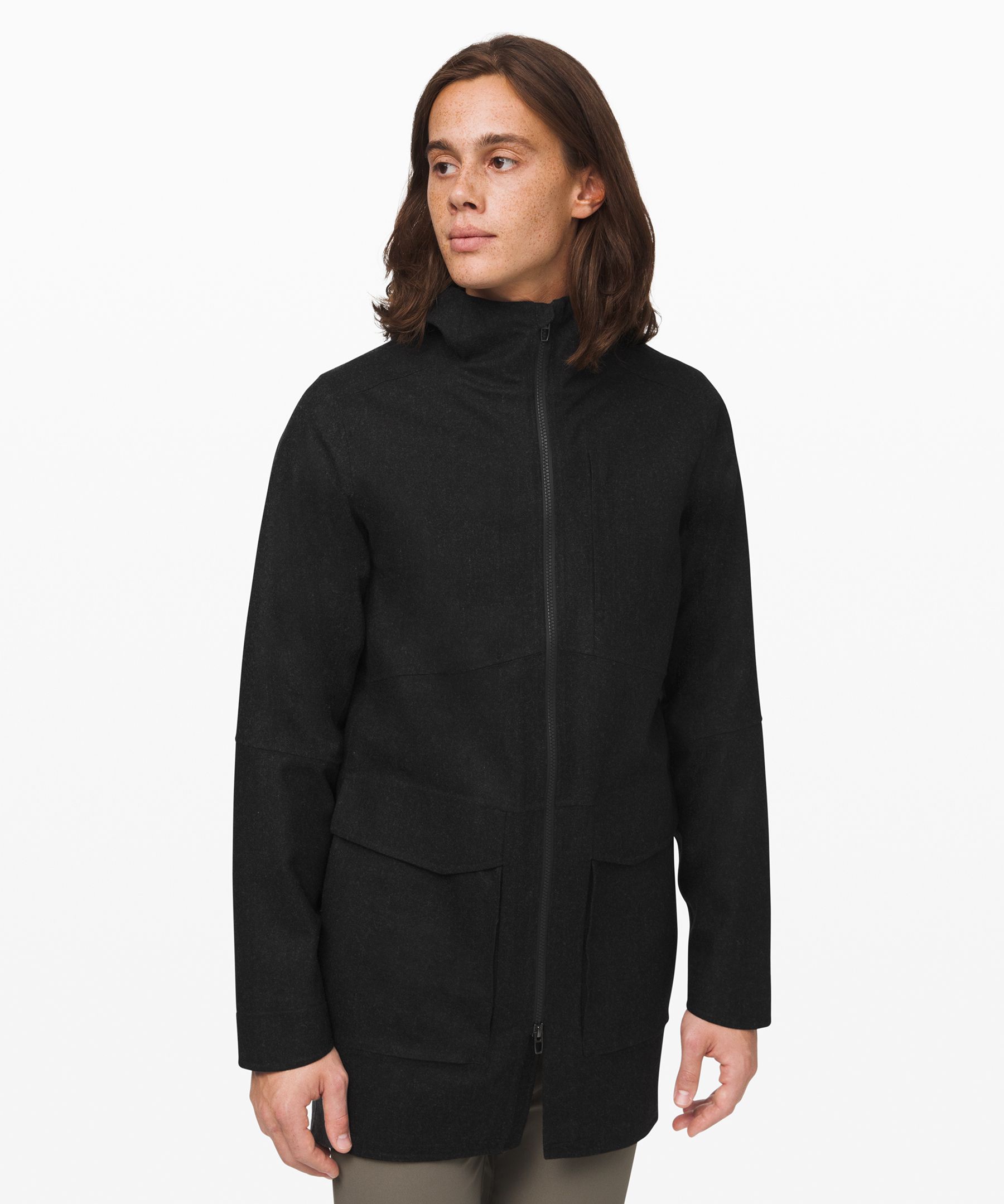 Lululemon Outpour Parka *waterproof Wool In Black | ModeSens