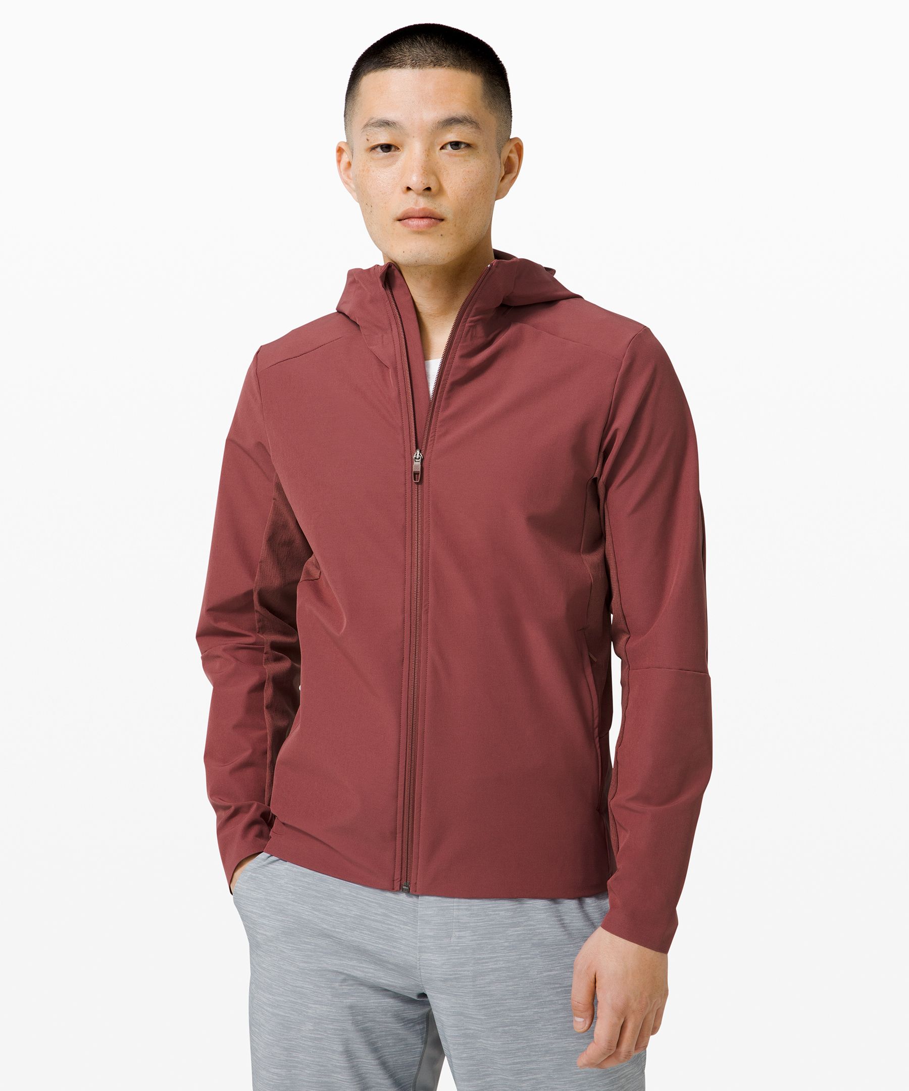 Lululemon Warp Lite Jacket *packable In Smoky Red