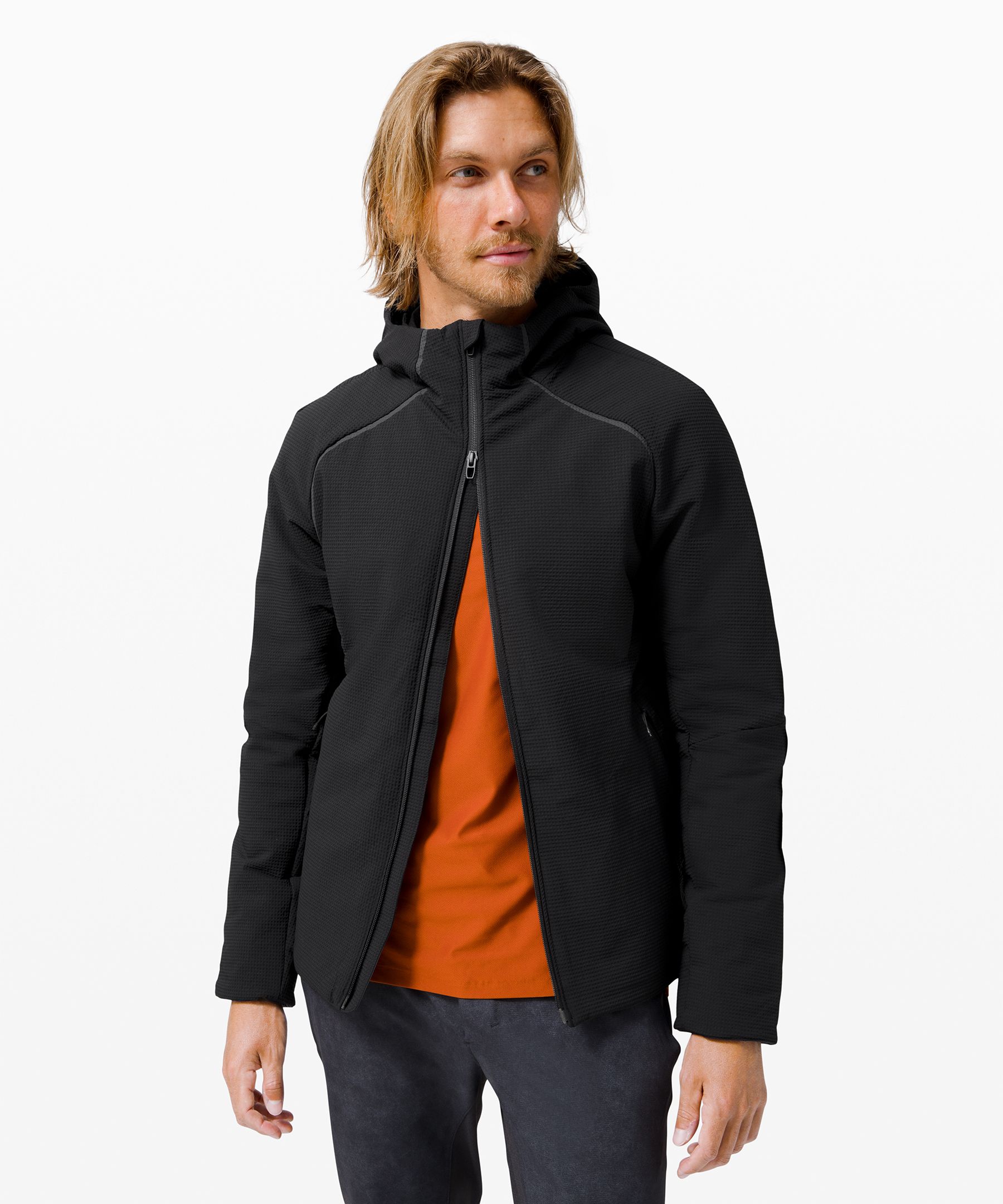 クラブハウスOncourseTech™ ブラックナイロンジャケット Texture Tech Jacket | ジャケット＆アウター | Lululemon JP