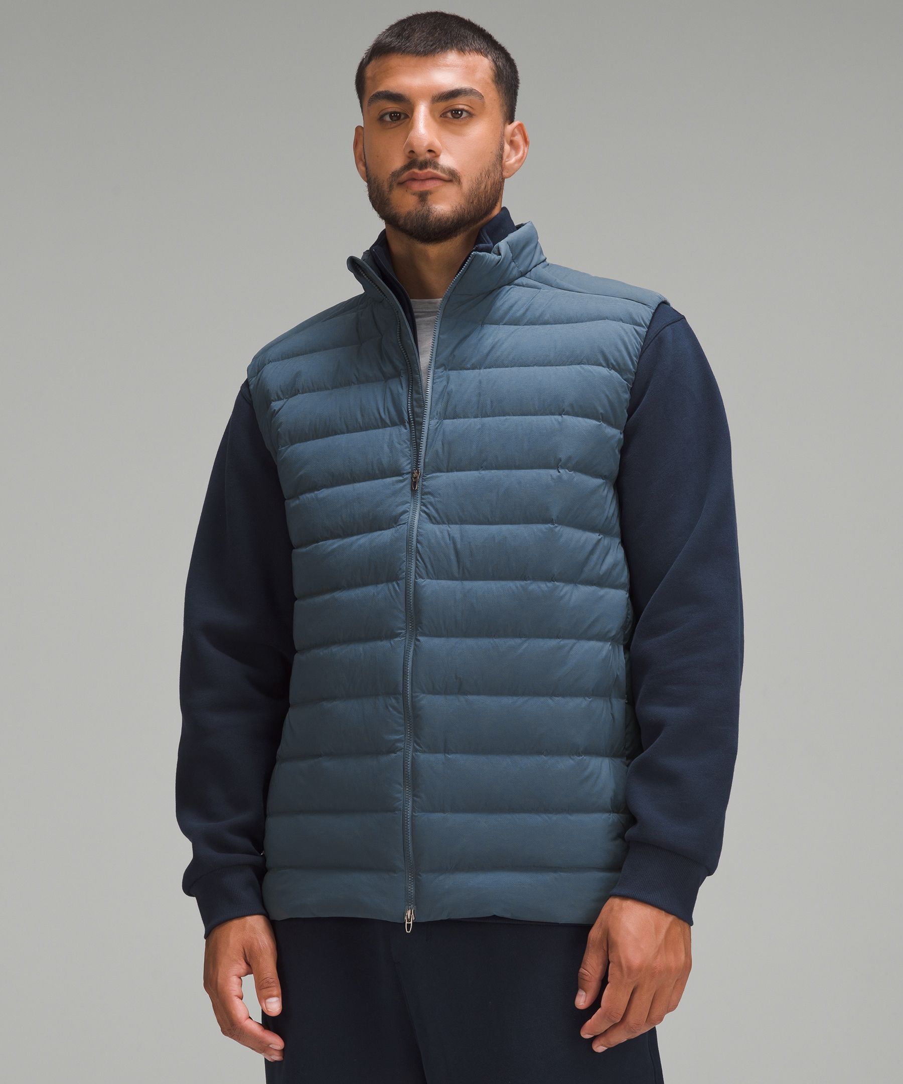 Lululemon Navigation Stretch Down Vest In Navy