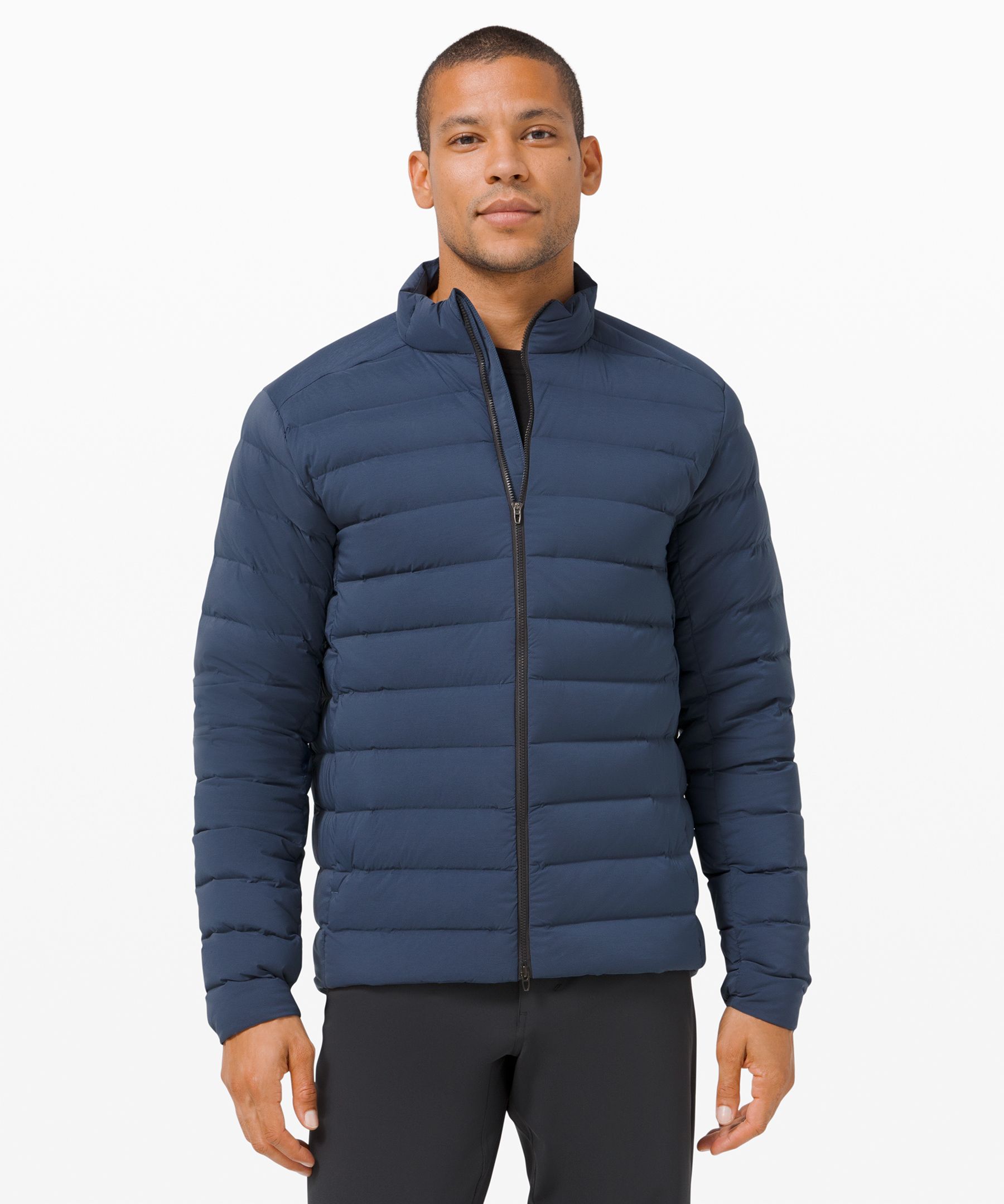 Lululemon Navigation Stretch Down Jacket In Navy