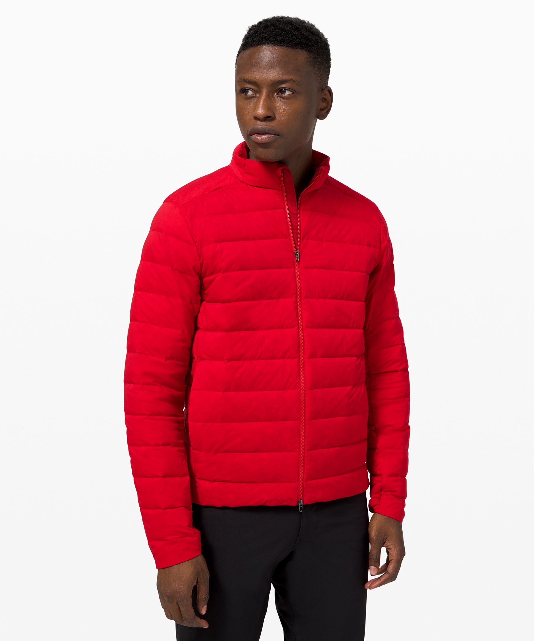 Black Navigation recycled-fibre down jacket, Lululemon