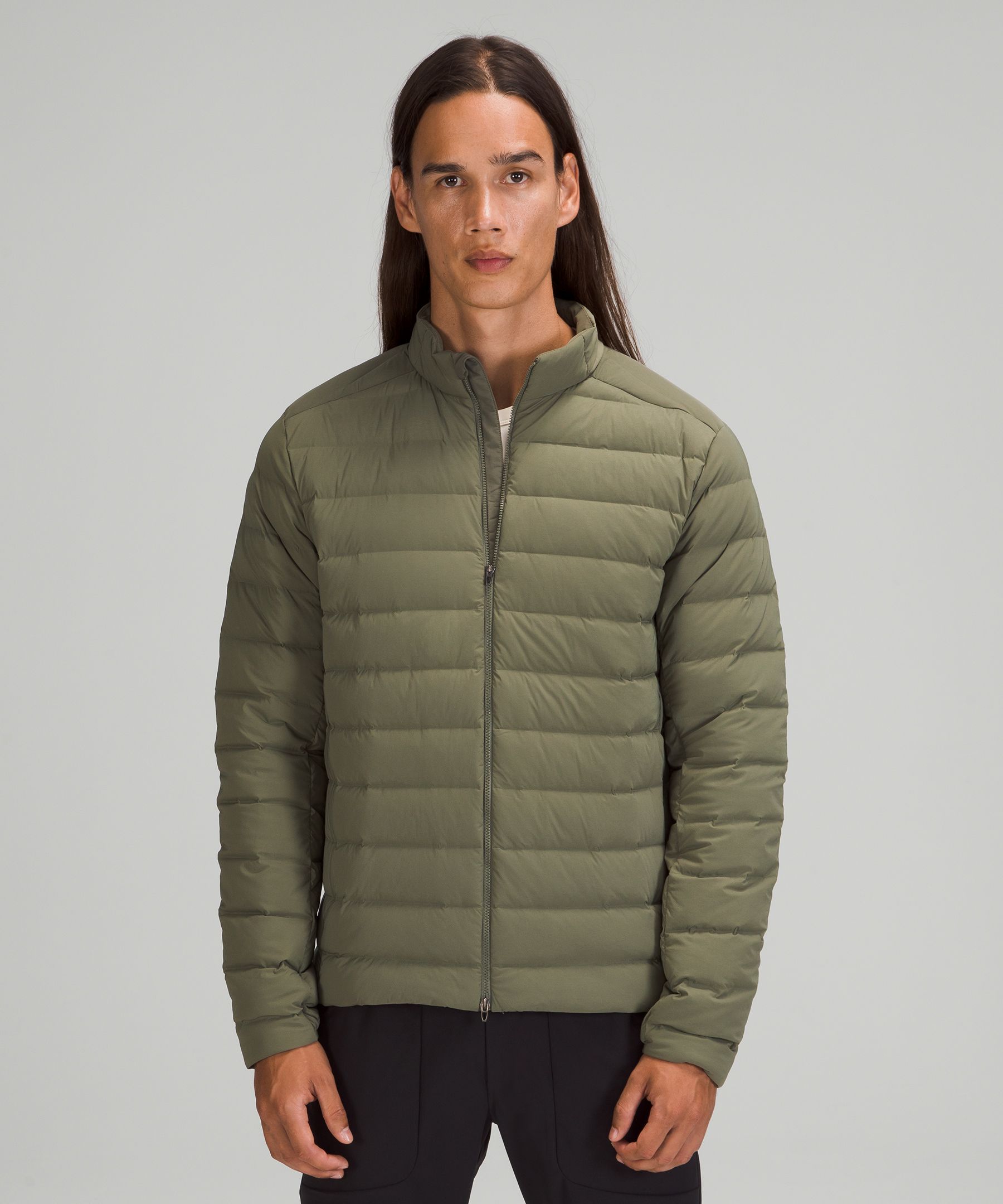 Lululemon Navigation Stretch Down Jacket In Medium Olive