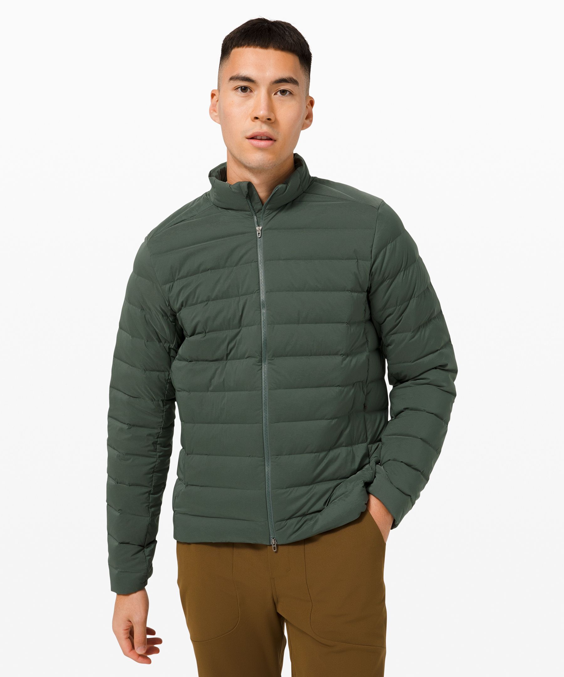 Lululemon Navigation Stretch Down Jacket In Green