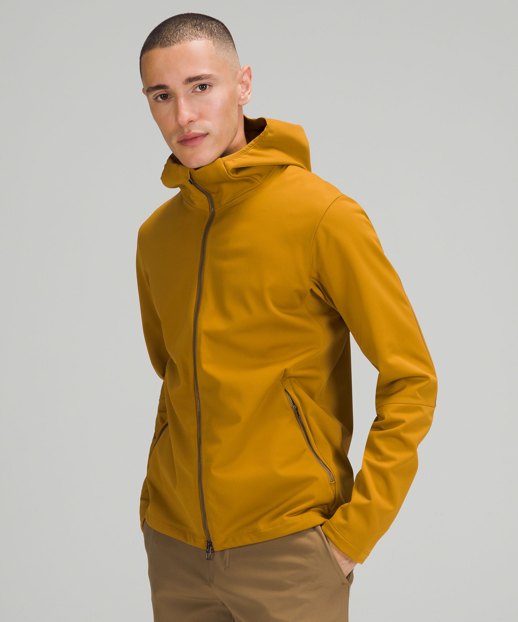 Lululemon Fleece Back Soft Shell In Yellow ModeSens