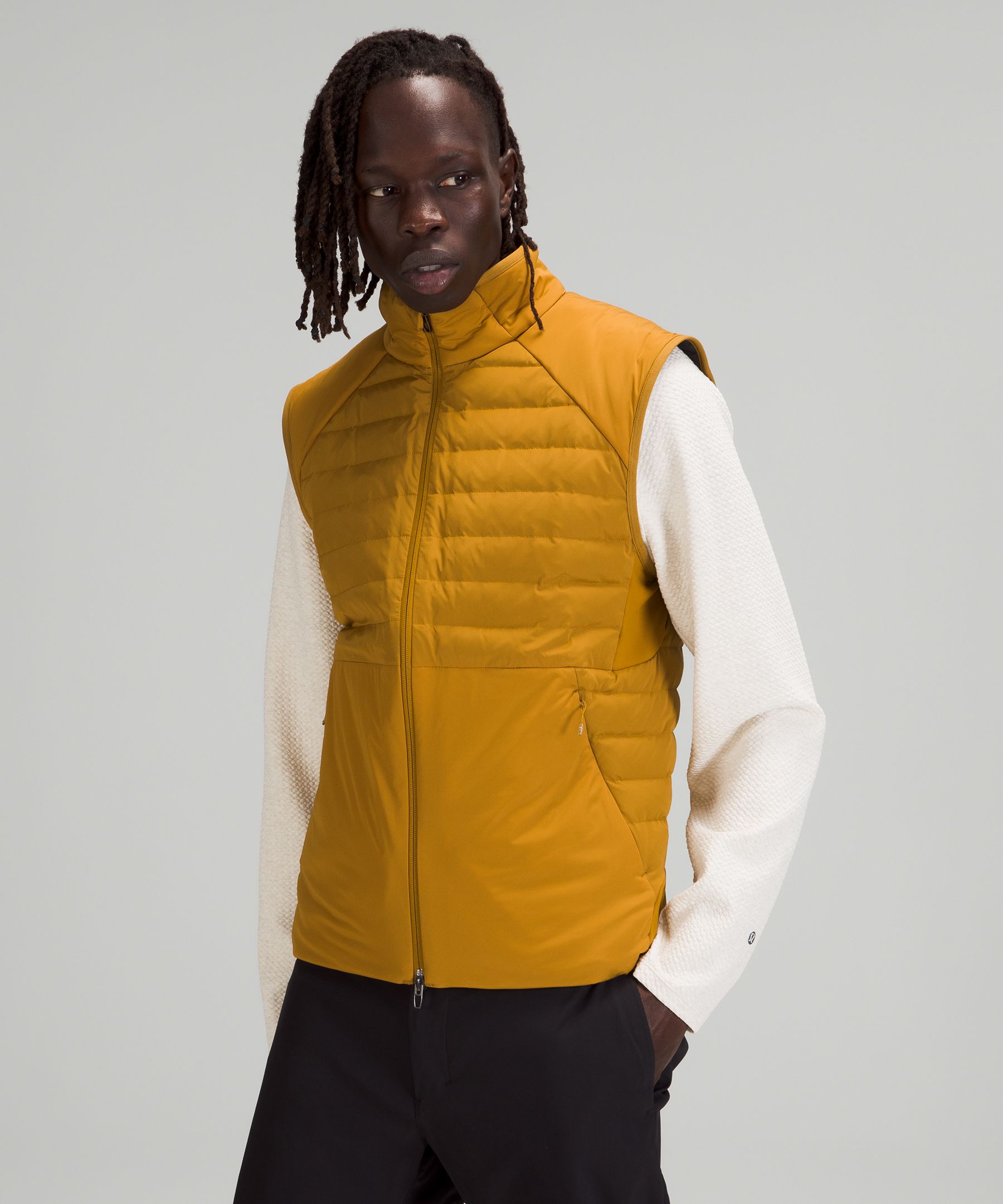 Lululemon Down For It All Vest In Gold Spice