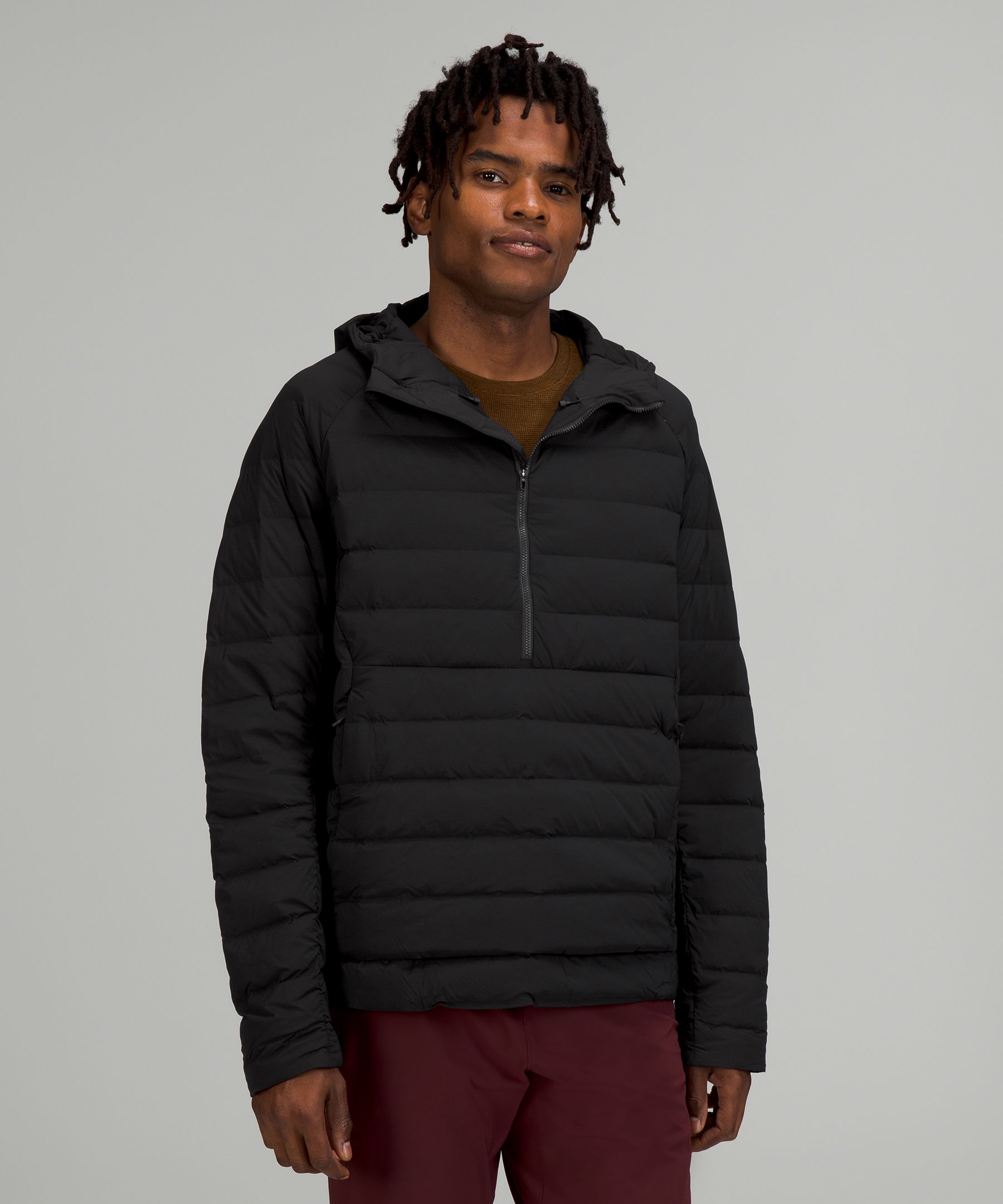 Black Navigation recycled-fibre down jacket, Lululemon