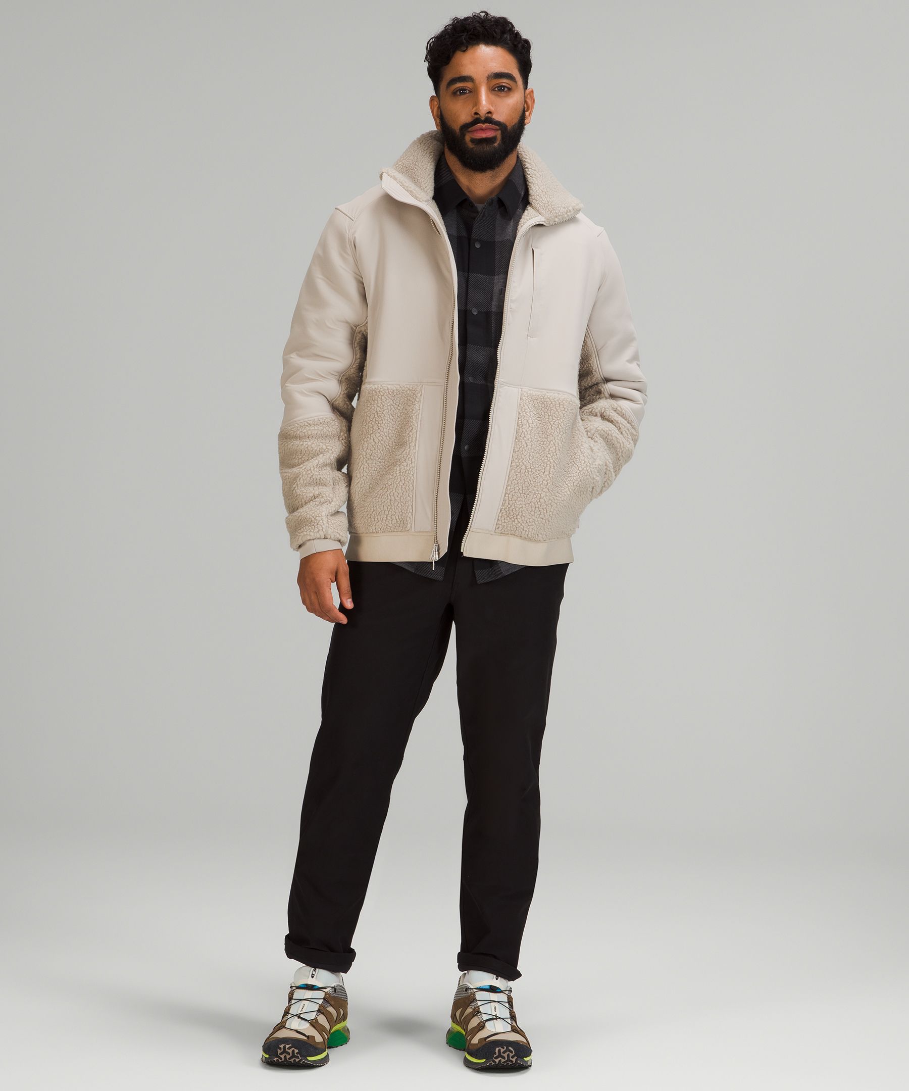 Long Textured Fleece Jacket