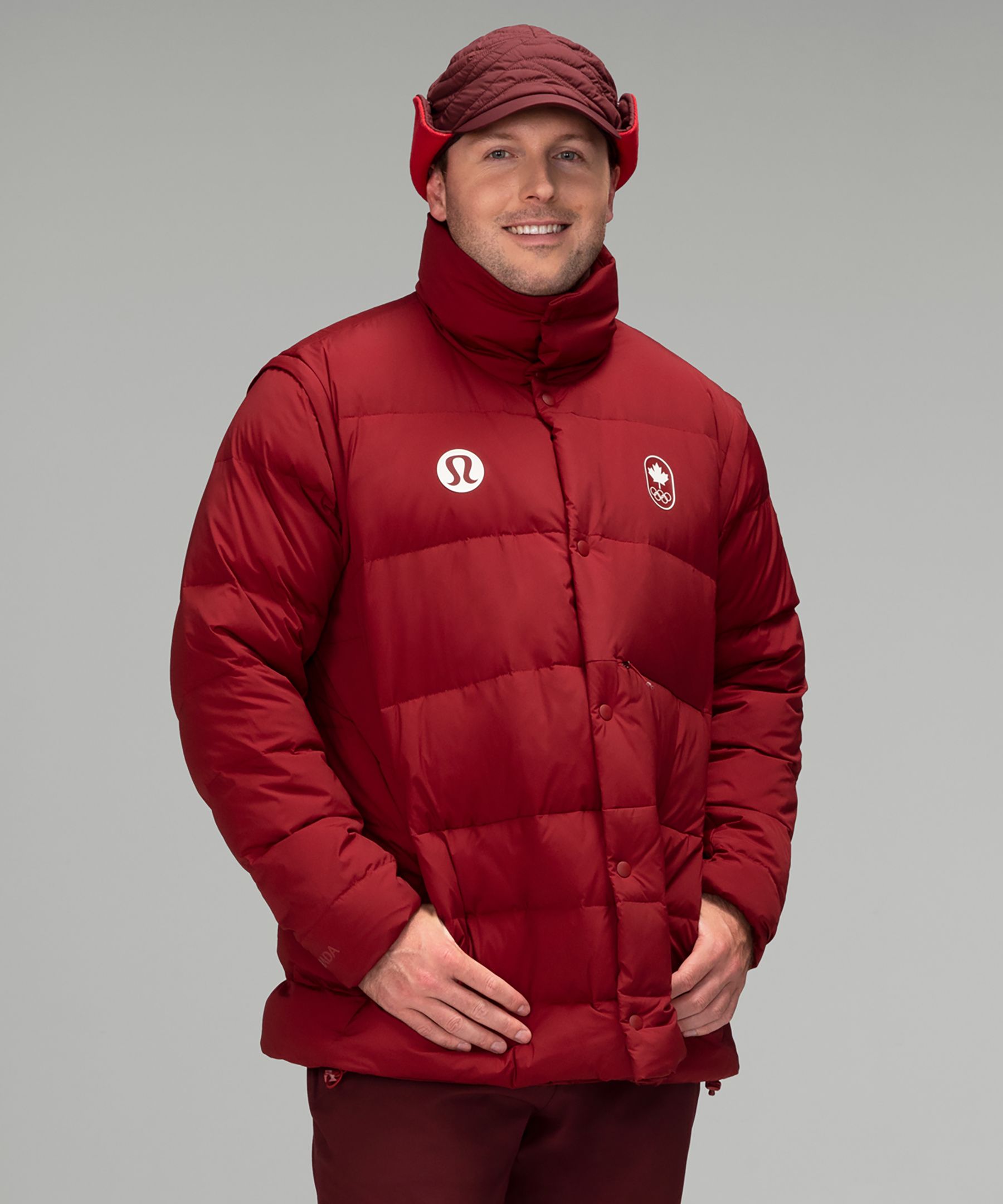 Lululemon Team Canada 22 Men's Transformable Parka *COC Logo. 9