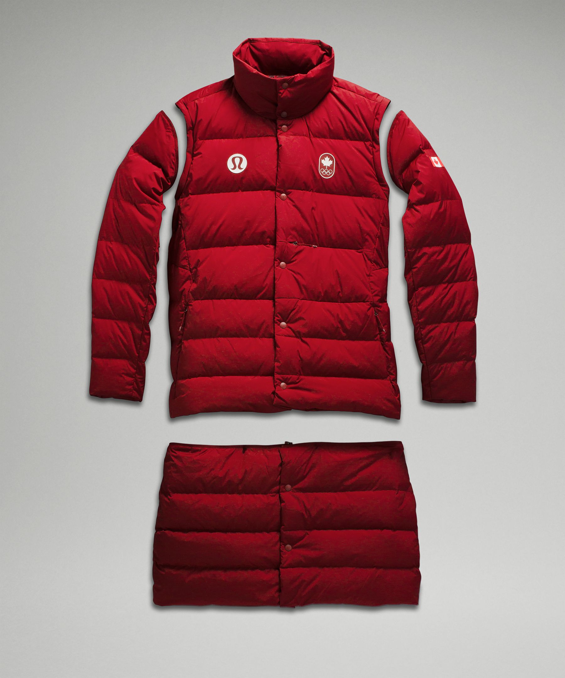 Lululemon Team Canada 22 Men's Transformable Parka *COC Logo. 8